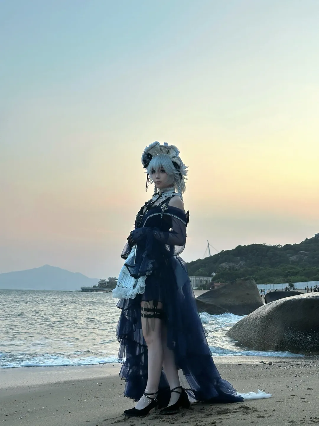 【十六夜咲夜cos】夏夜的海边，秋日里的第一份浪漫写真 - 第 6 张