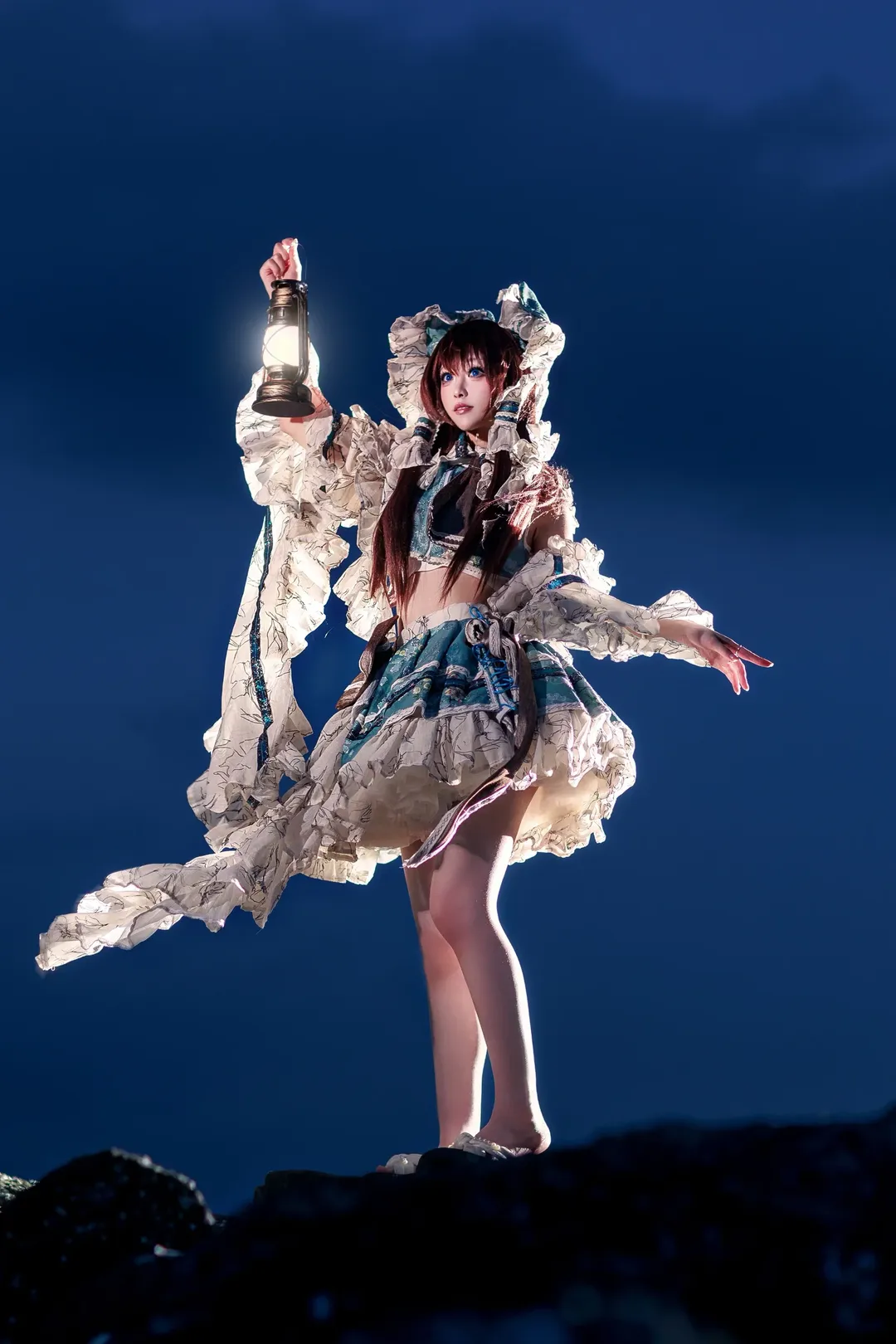 【博丽灵梦cos】暗夜海岸的提灯与风
