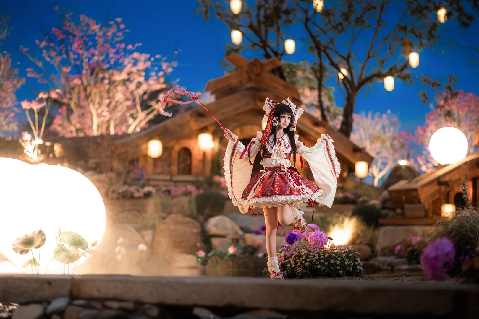 【博丽灵梦cos】冻成冰棍也要出的东方project红白经典 - 第 5 张