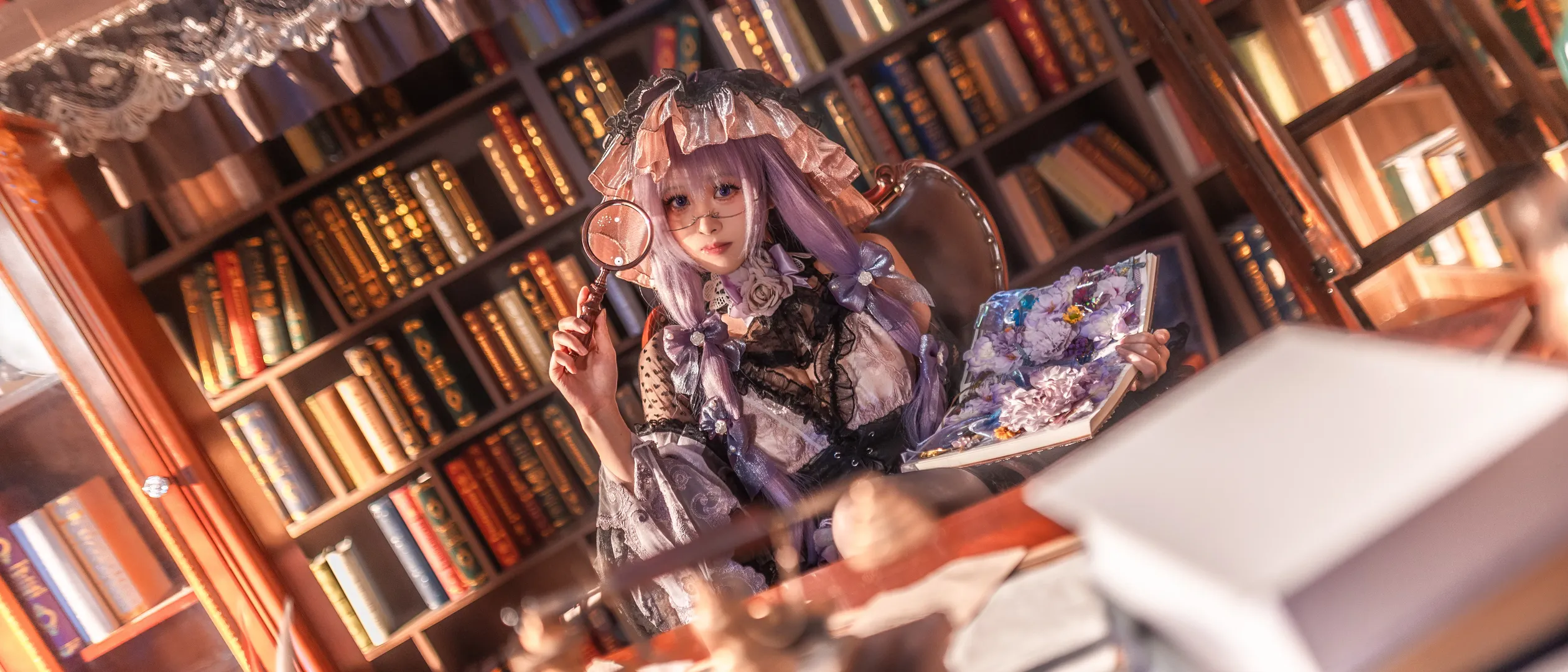 【帕秋莉cos】东方Project红魔馆魔法使的藏书阁日常 - 第 4 张