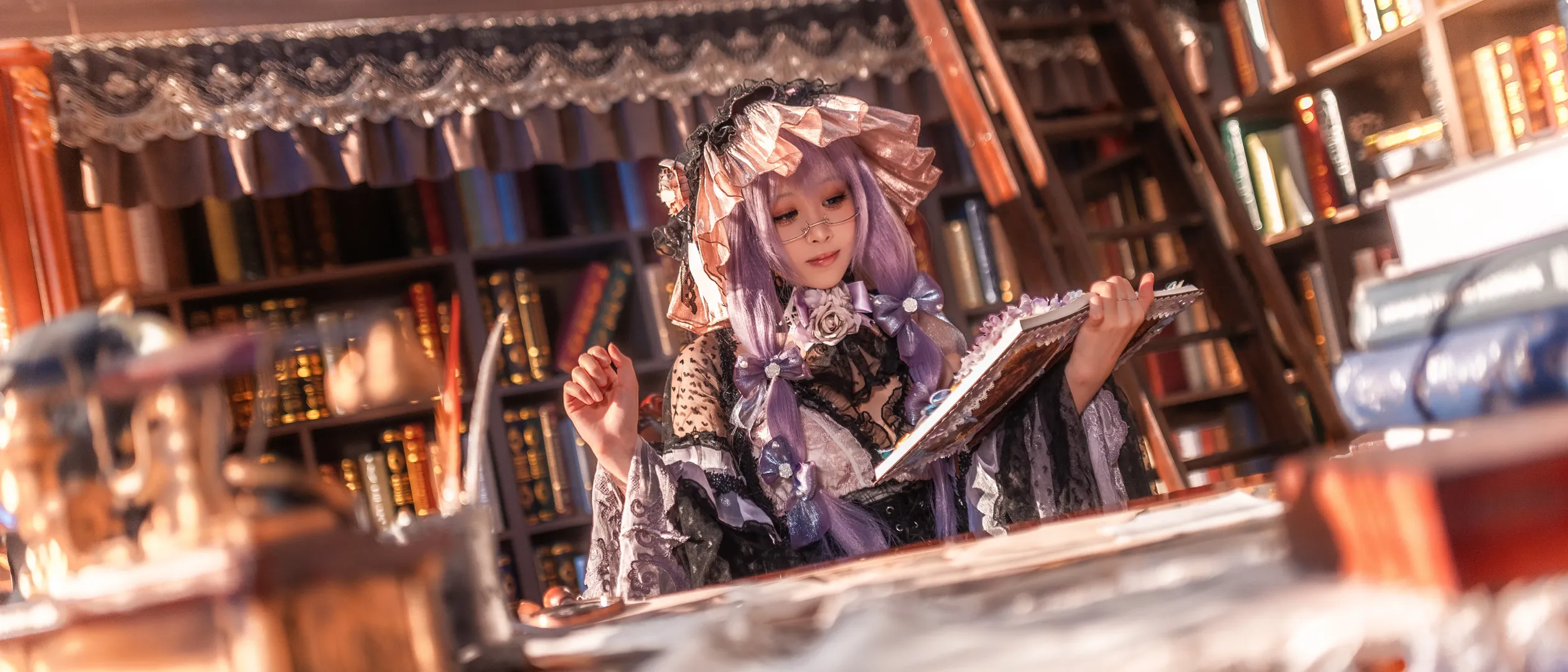 【帕秋莉cos】东方Project红魔馆魔法使的藏书阁日常 - 第 5 张