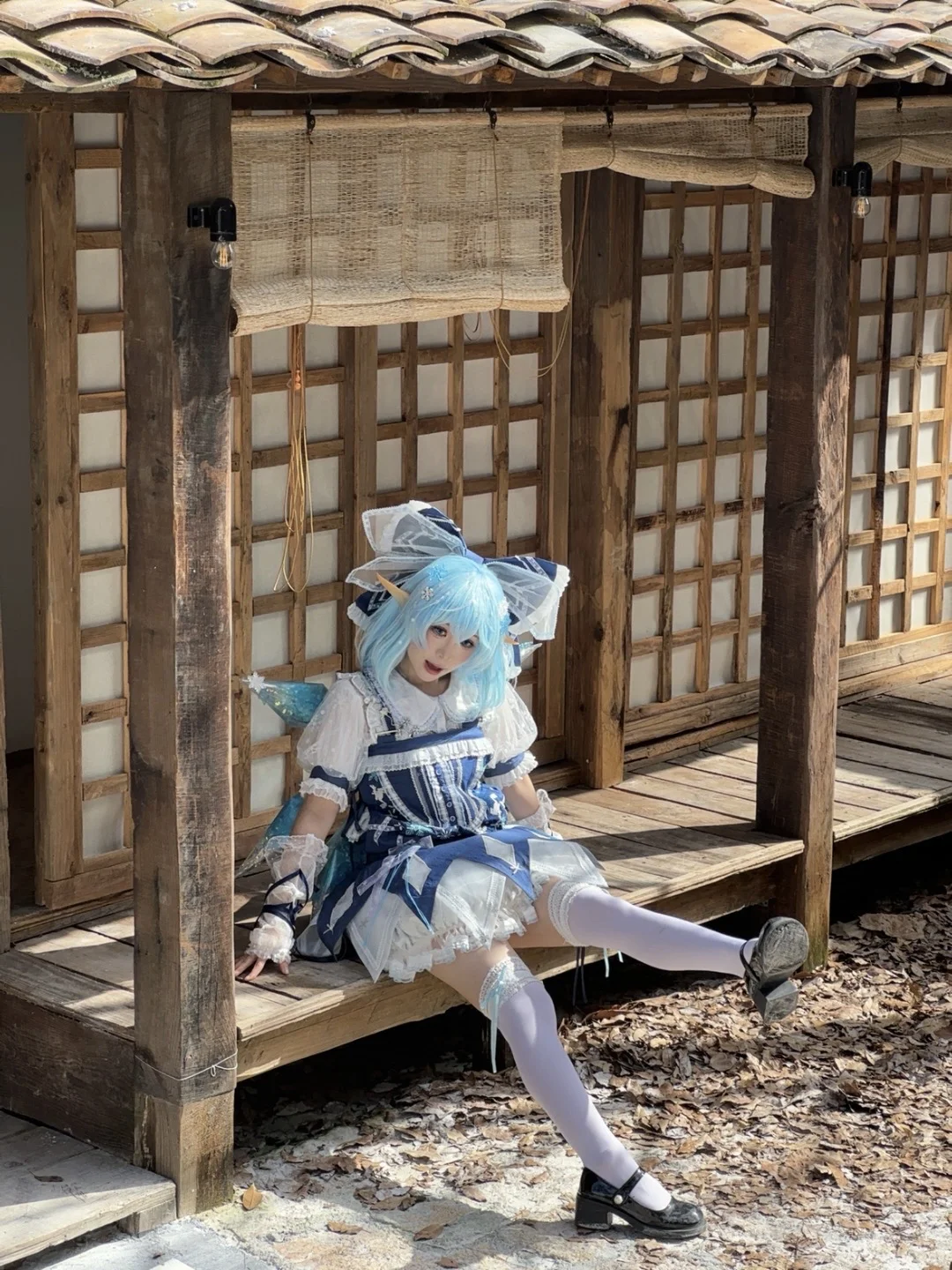 【琪露诺cos】东方project，冬日雪景里的蓝白妖精 - 第 5 张