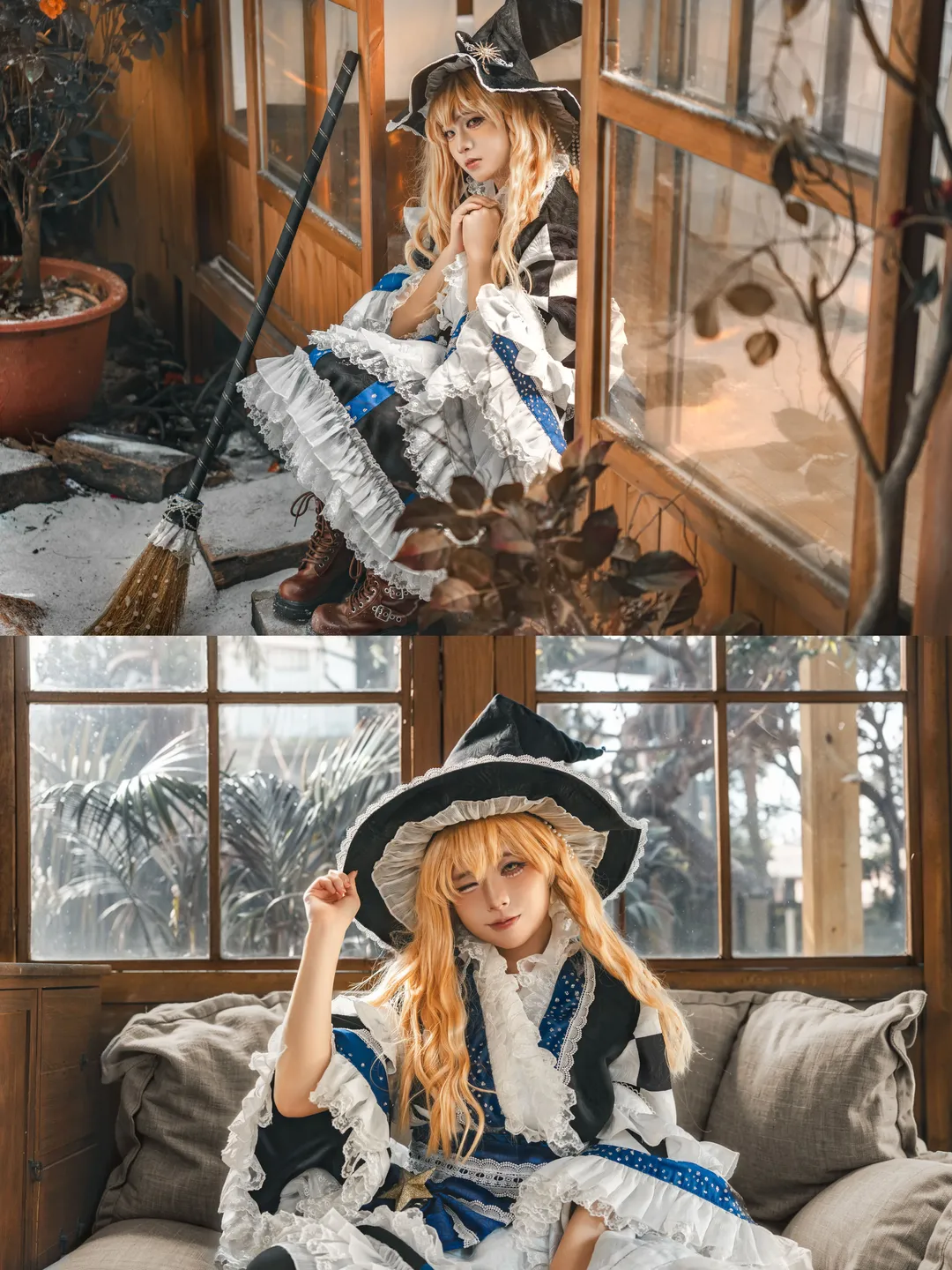 【雾雨魔理沙cos】冬日庭院里的扫雪魔法使 - 第 5 张