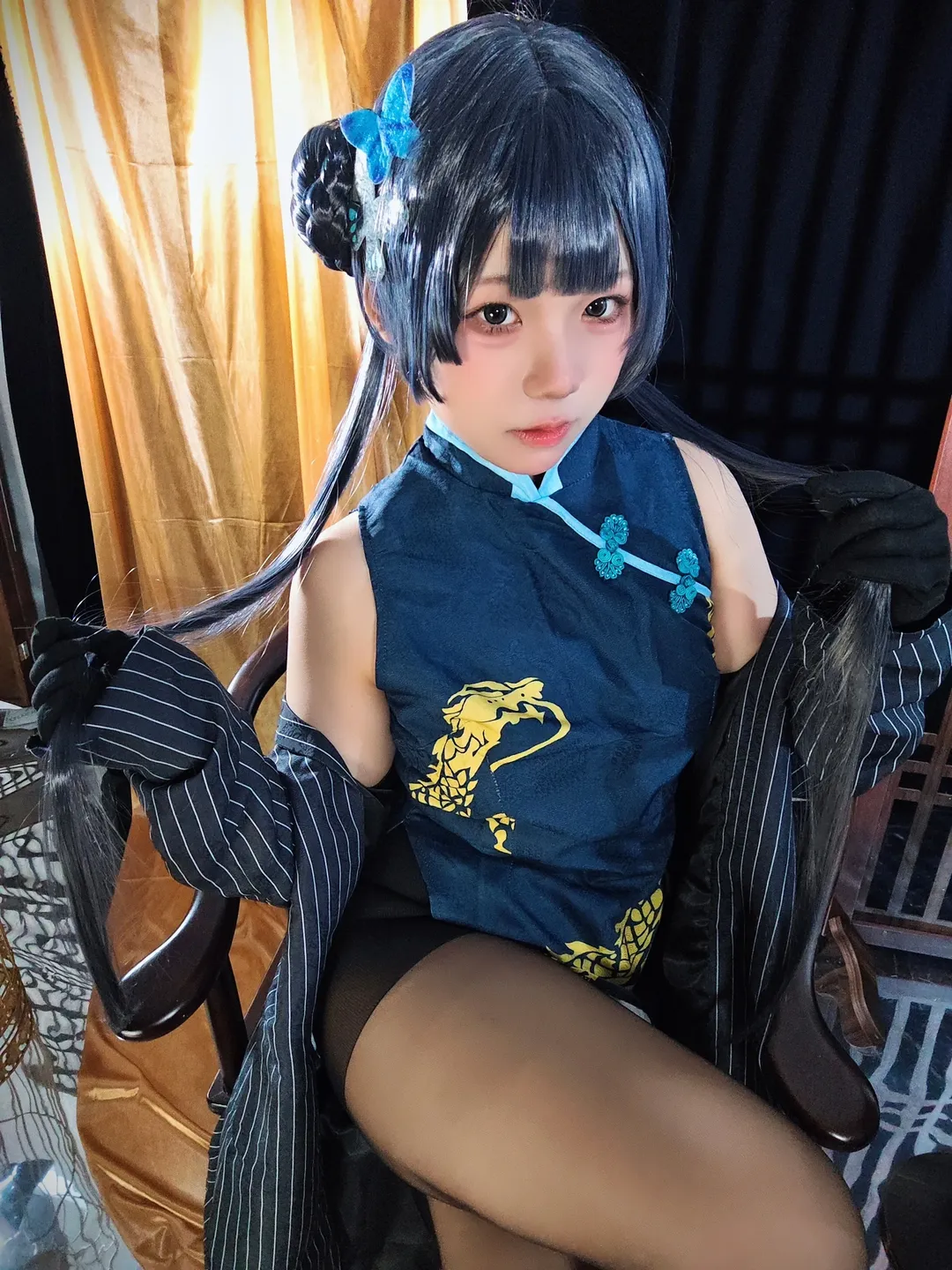 【妃咲cos】蔚蓝档案里那个慵懒从容的格黑娜风纪委员长，我尽力复刻了