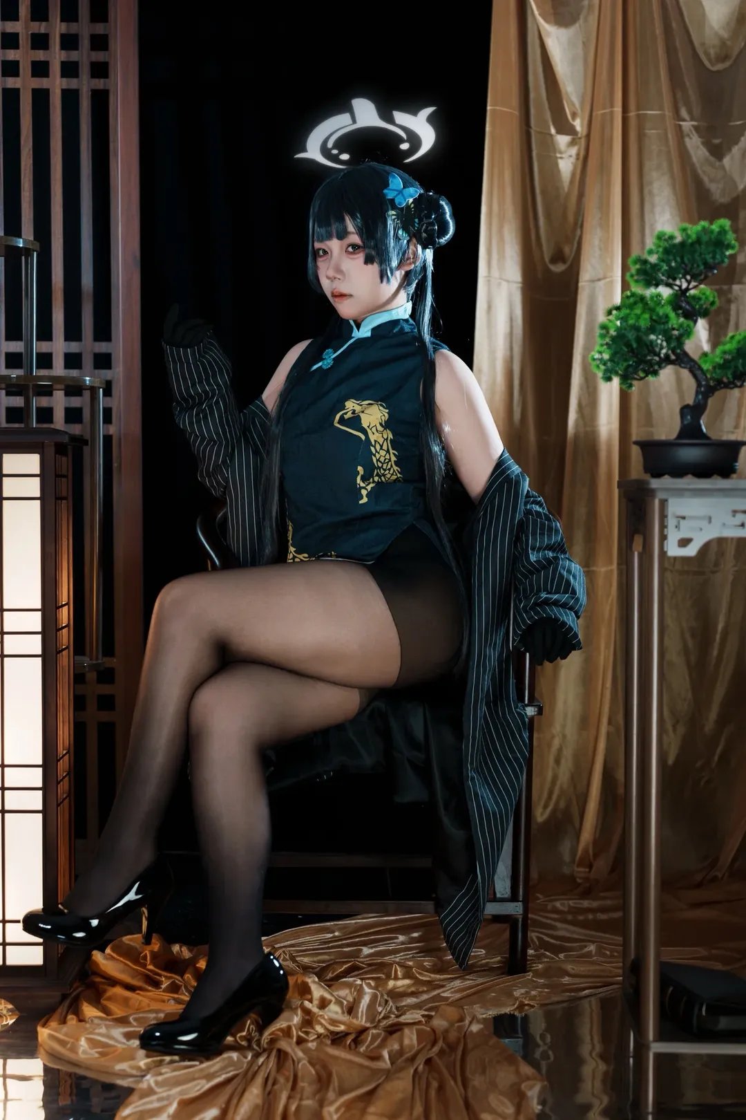 【妃咲cos】蔚蓝档案里的国风旗袍与独特气质