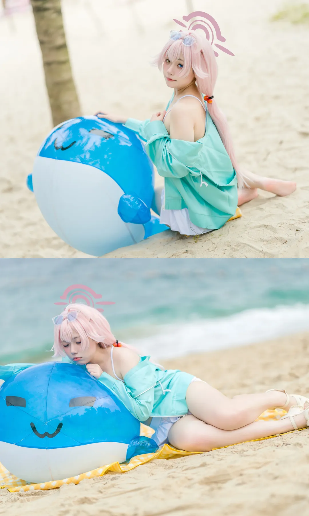 【小鸟游星野cos】蔚蓝档案的海边假期，一定要注意安全哦 - 第 2 张