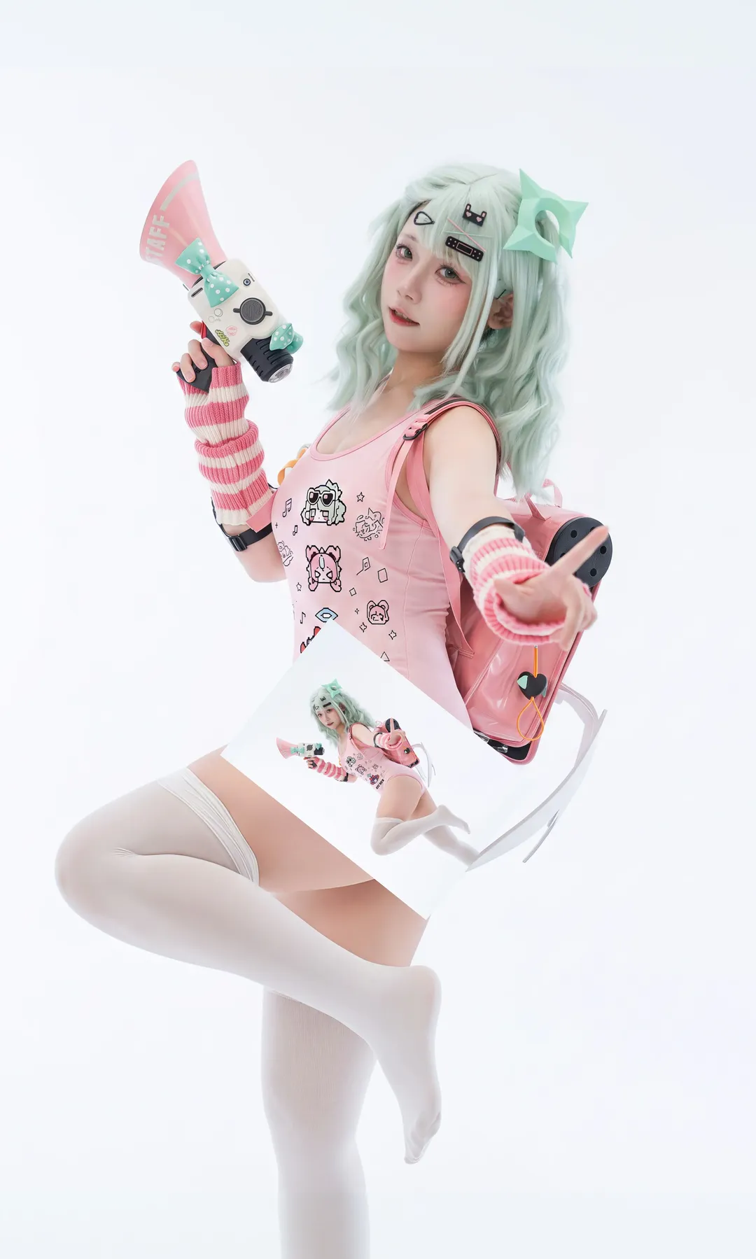 【千夏cos】绝区零联动里的活力担当，薄荷绿与粉色系的碰撞