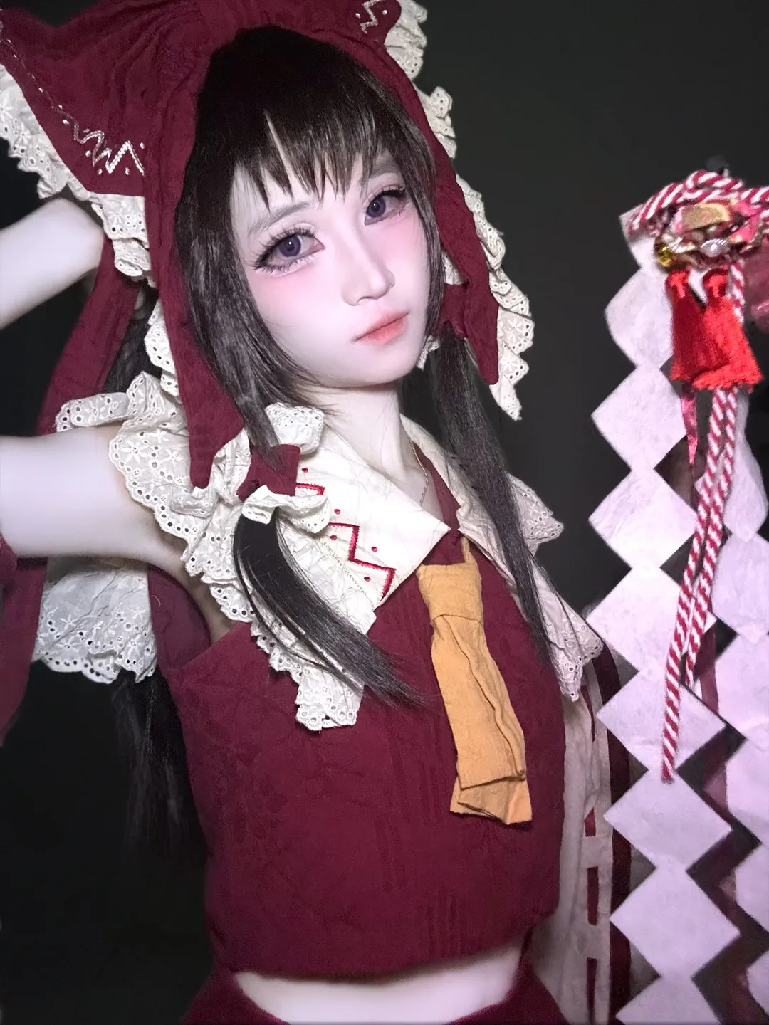 【博麗霊夢コスプレ】『東方Project』紅白の巫女服スタイル撮影ディテール紹介 - 3 枚目