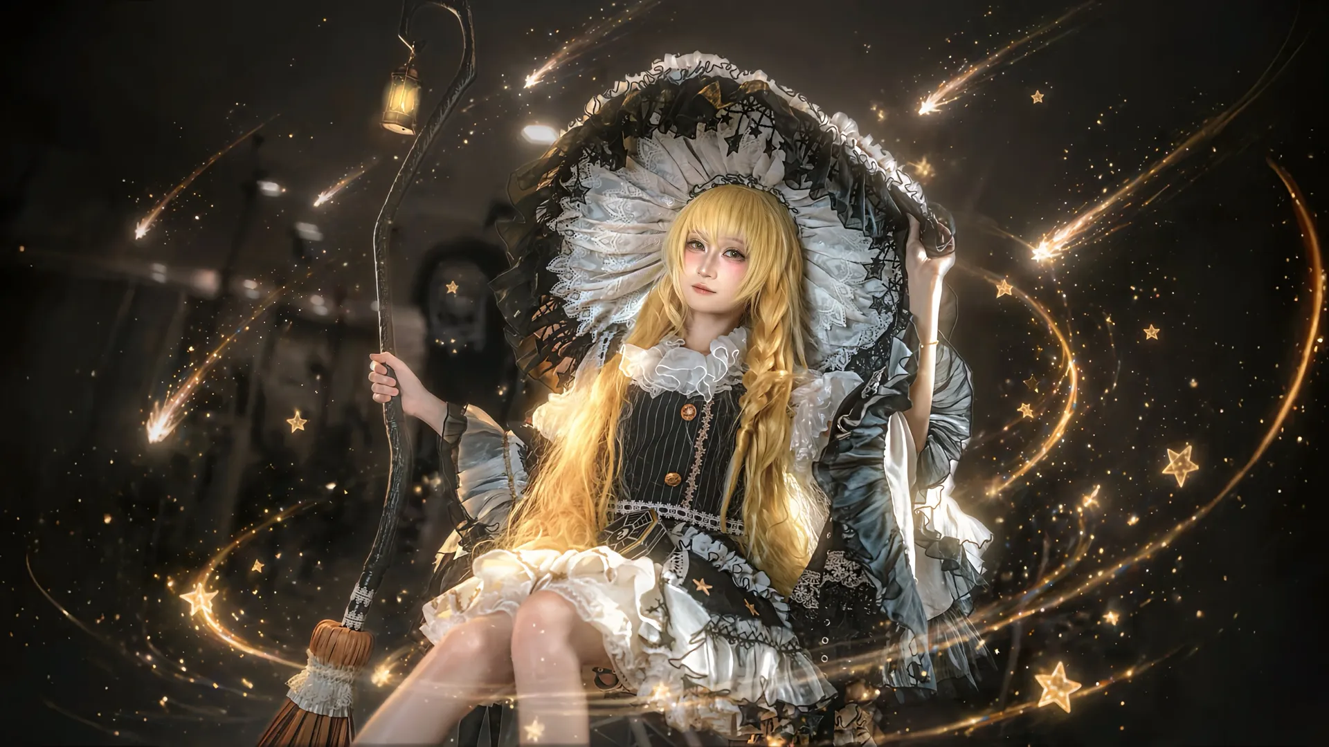 【魔理沙cos】东方Project的魔法扫帚，火力全开