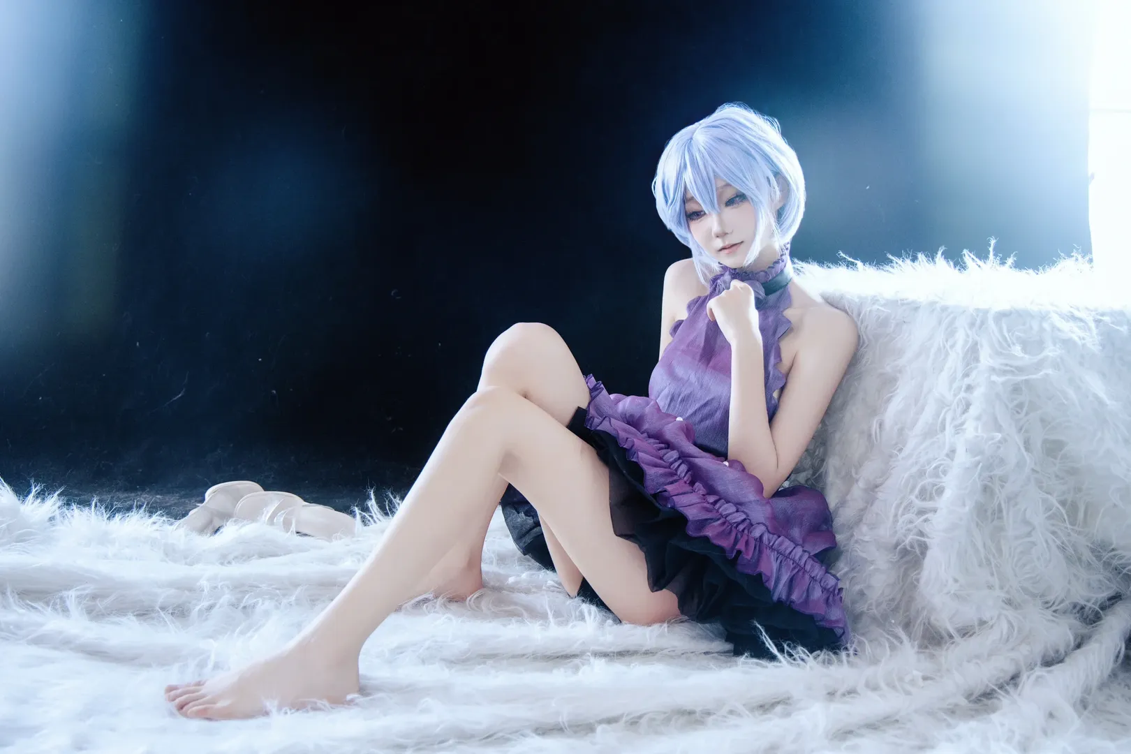 【綾波麗cos】新世紀福音戰士，深色背景下的冷調場照 - 第 3 張