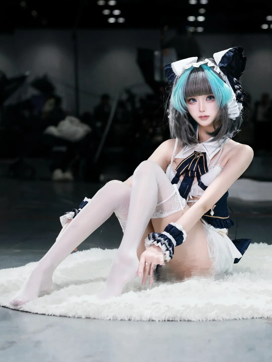 【柴郡cos】碧蓝航线里的那抹蓝白，漫展棚拍返图 - 第 3 张