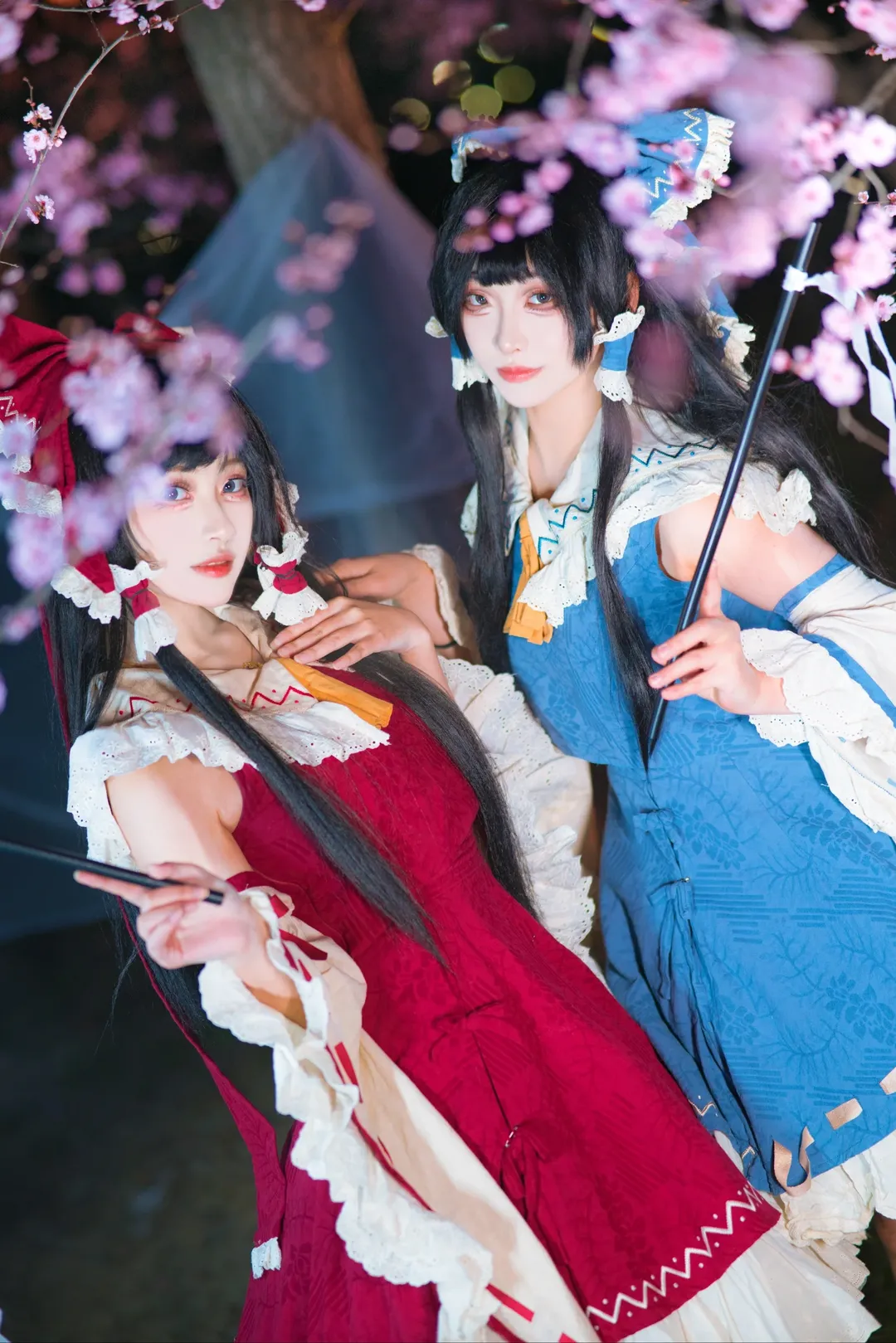 【博丽灵梦青灵梦cos】东方project夜樱双子约拍 - 第 3 张