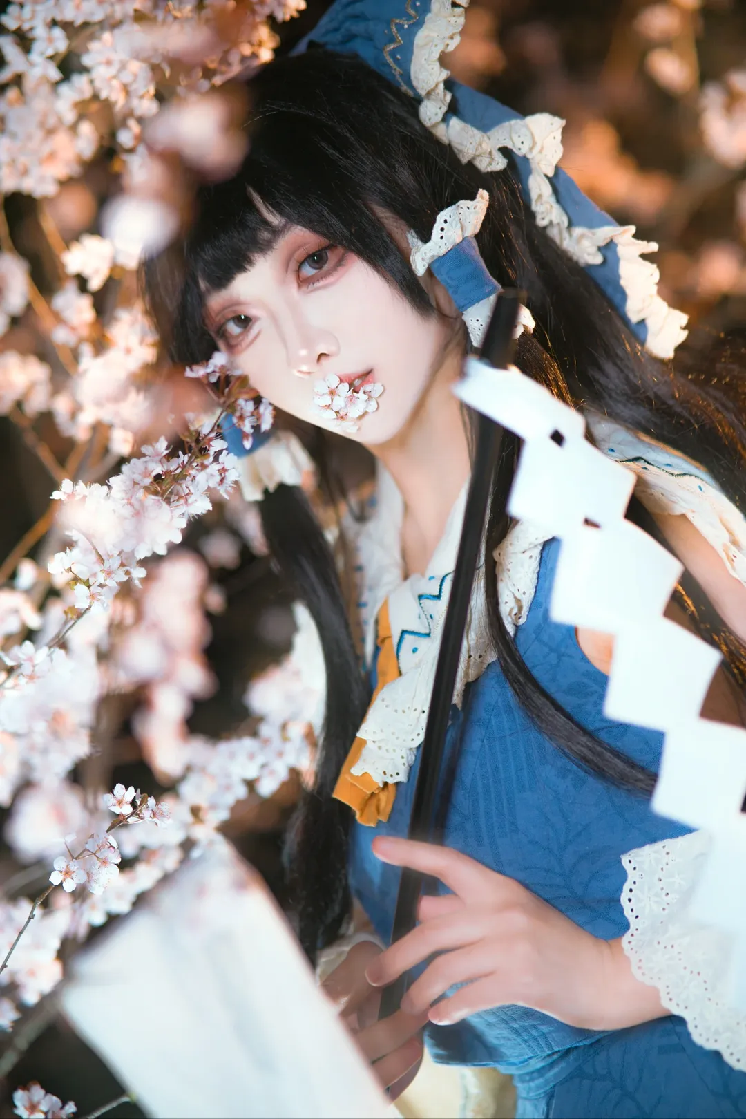 【博丽灵梦青灵梦cos】东方project夜樱双子约拍 - 第 4 张