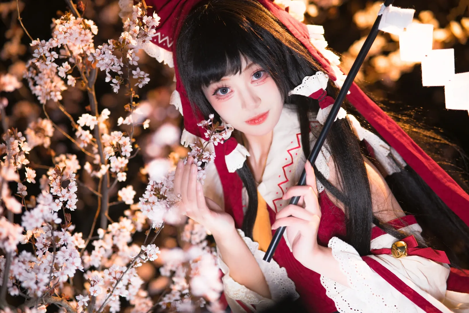 【博丽灵梦青灵梦cos】东方project夜樱双子约拍 - 第 5 张