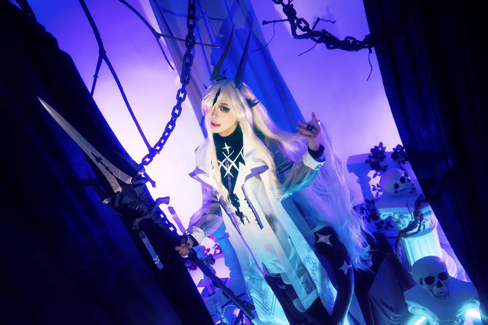 【死芒cos】愛布拉娜的暗黑哥特風，期待明日方舟夏活新裝 - 第 1 張