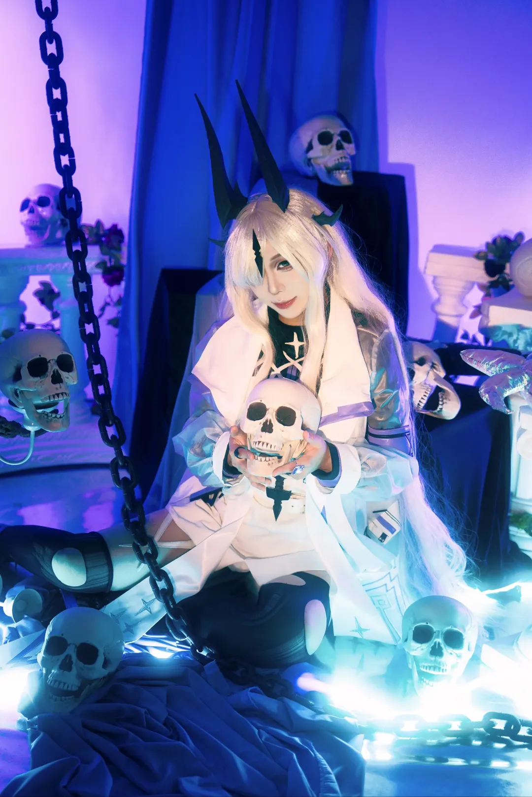 【死芒cos】愛布拉娜的暗黑哥特風，期待明日方舟夏活新裝 - 第 5 張