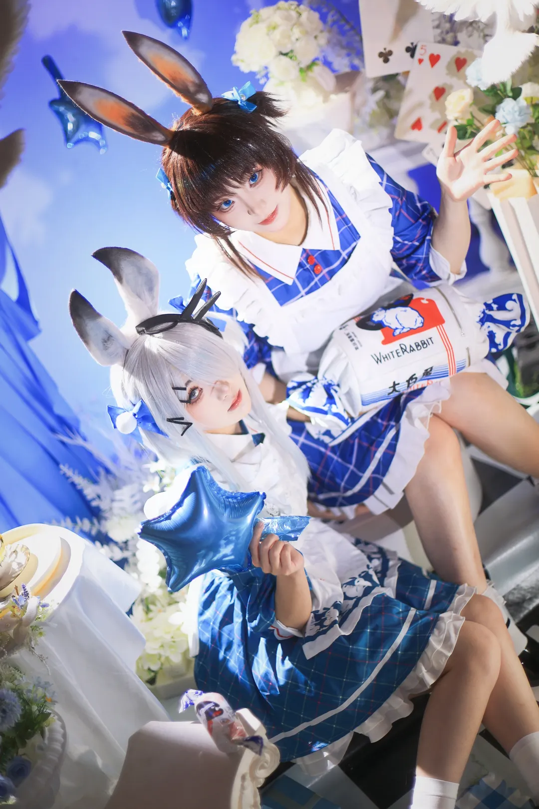 【阿米婭霜星cos】明日方舟大白兔聯動，夢幻藍白雙兔 - 第 2 張