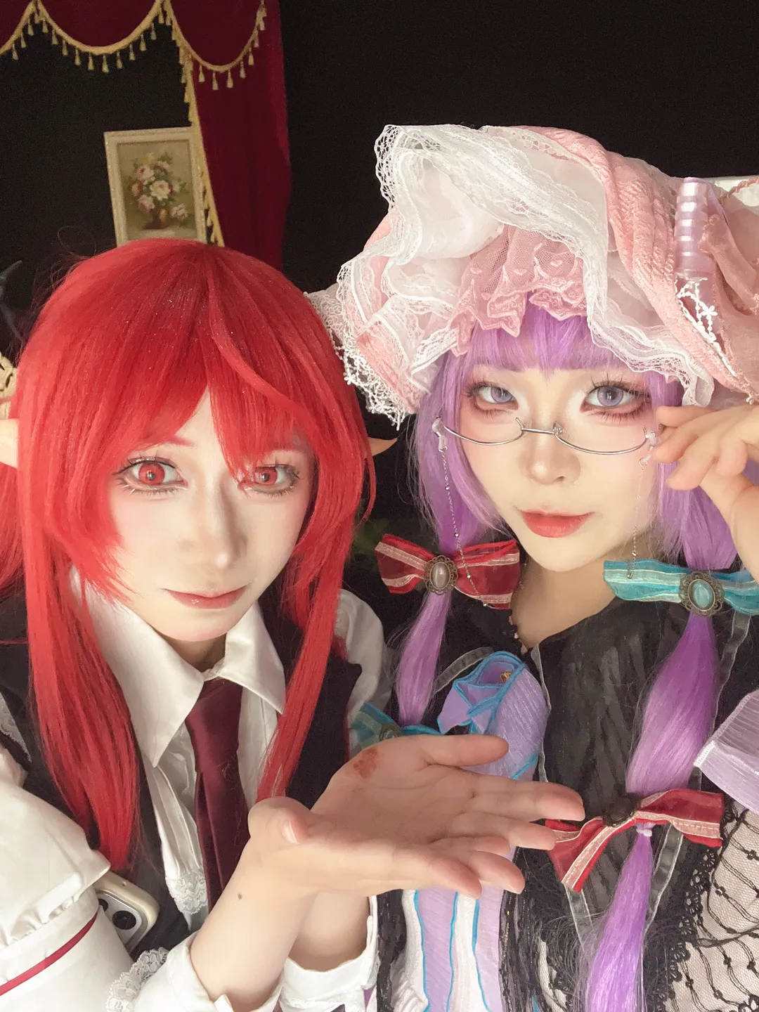 【帕秋莉cos】东方project红魔馆之夜吧台拍摄记录
