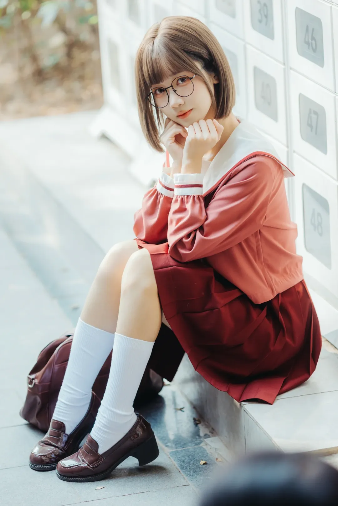 这套红白JK水手服在CPGZ07太出片了