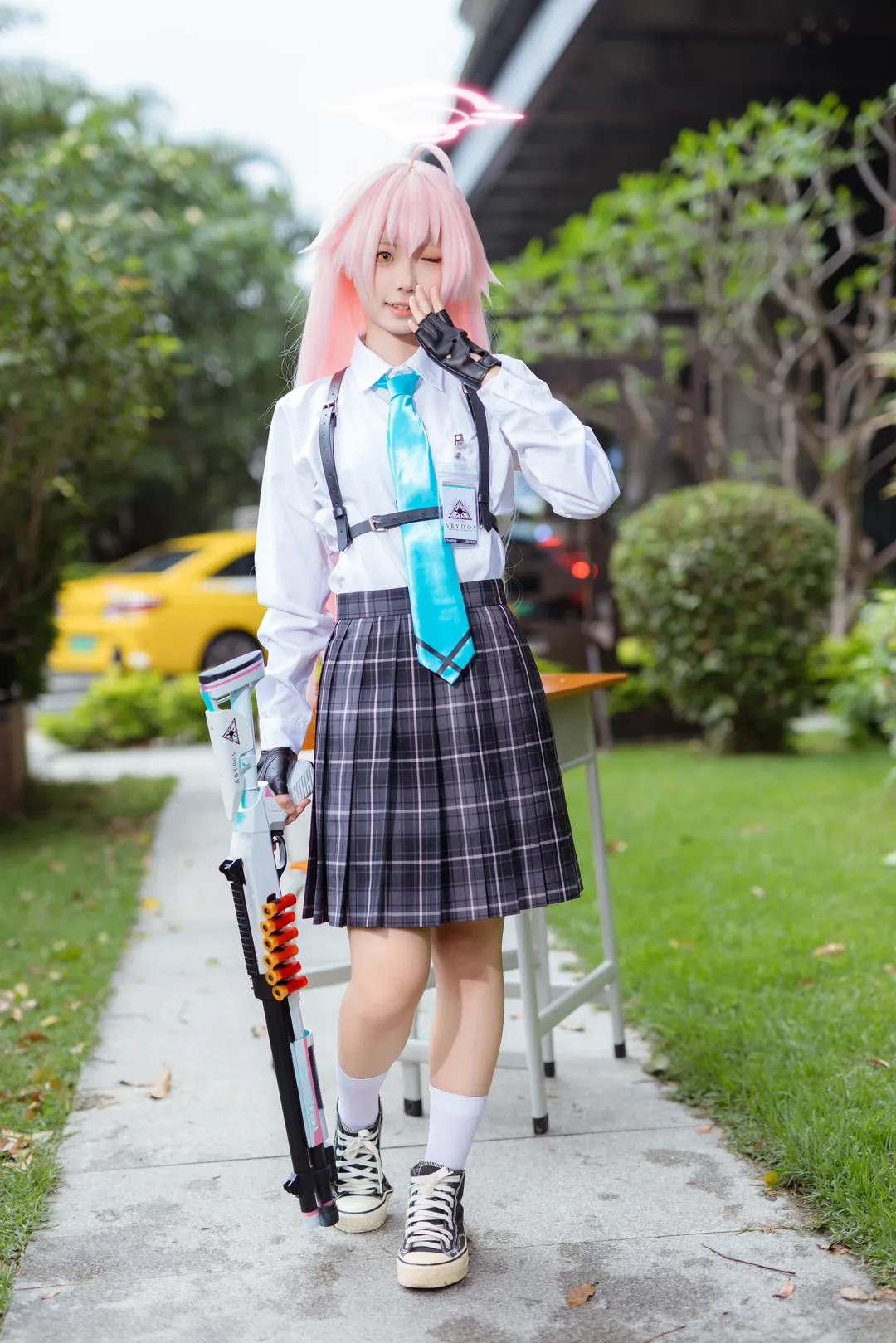 【小鸟游星野cos】广州萤火虫D2，户外校园的慵懒日常 - 第 2 张