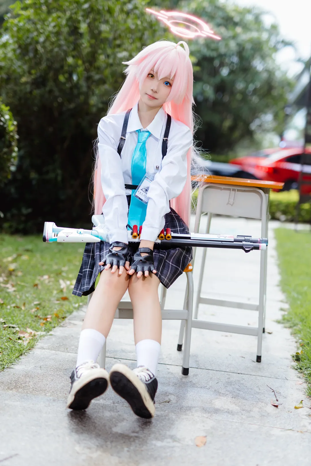 【小鸟游星野cos】广州萤火虫D2，户外校园的慵懒日常 - 第 3 张