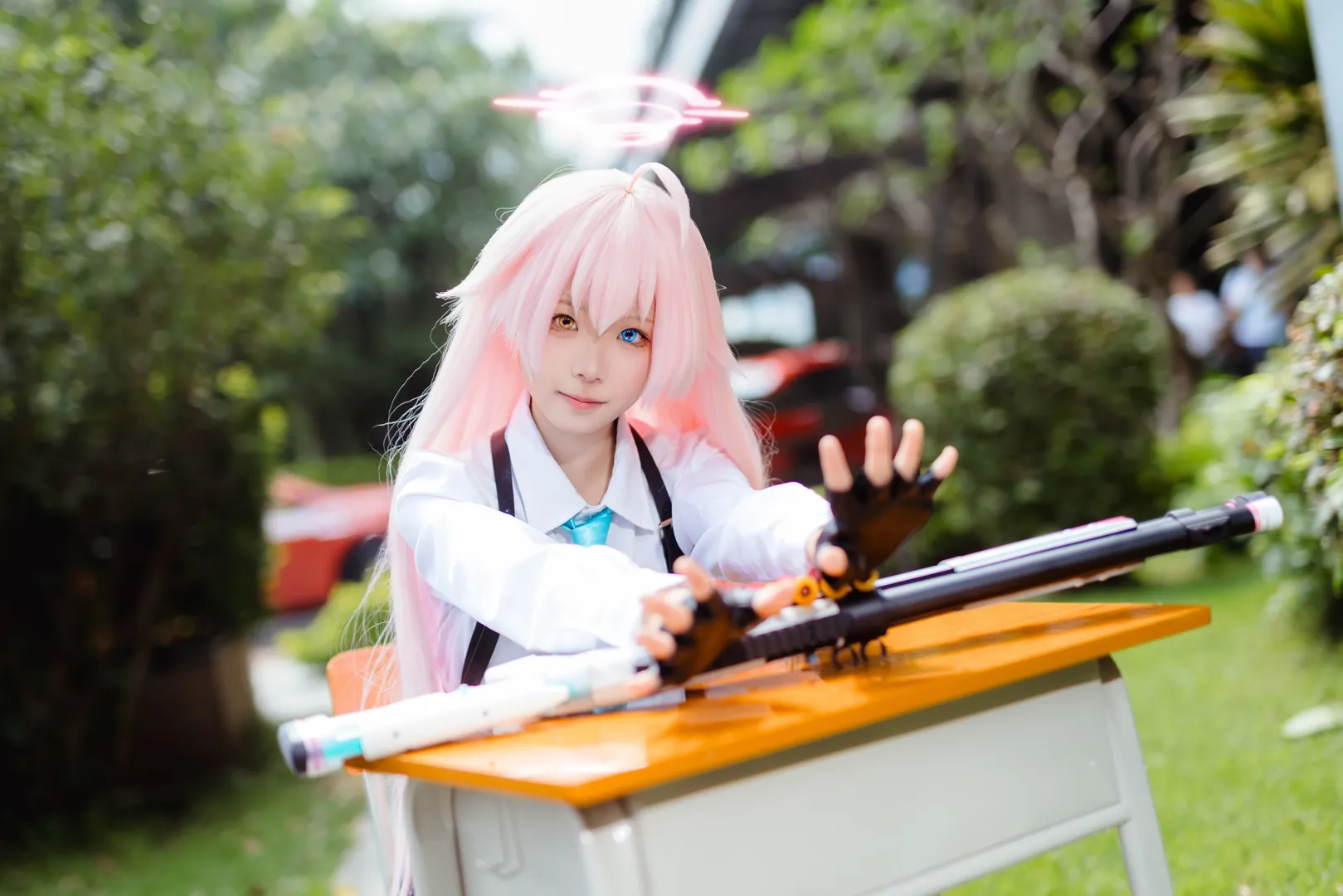 【小鸟游星野cos】广州萤火虫D2，户外校园的慵懒日常 - 第 5 张