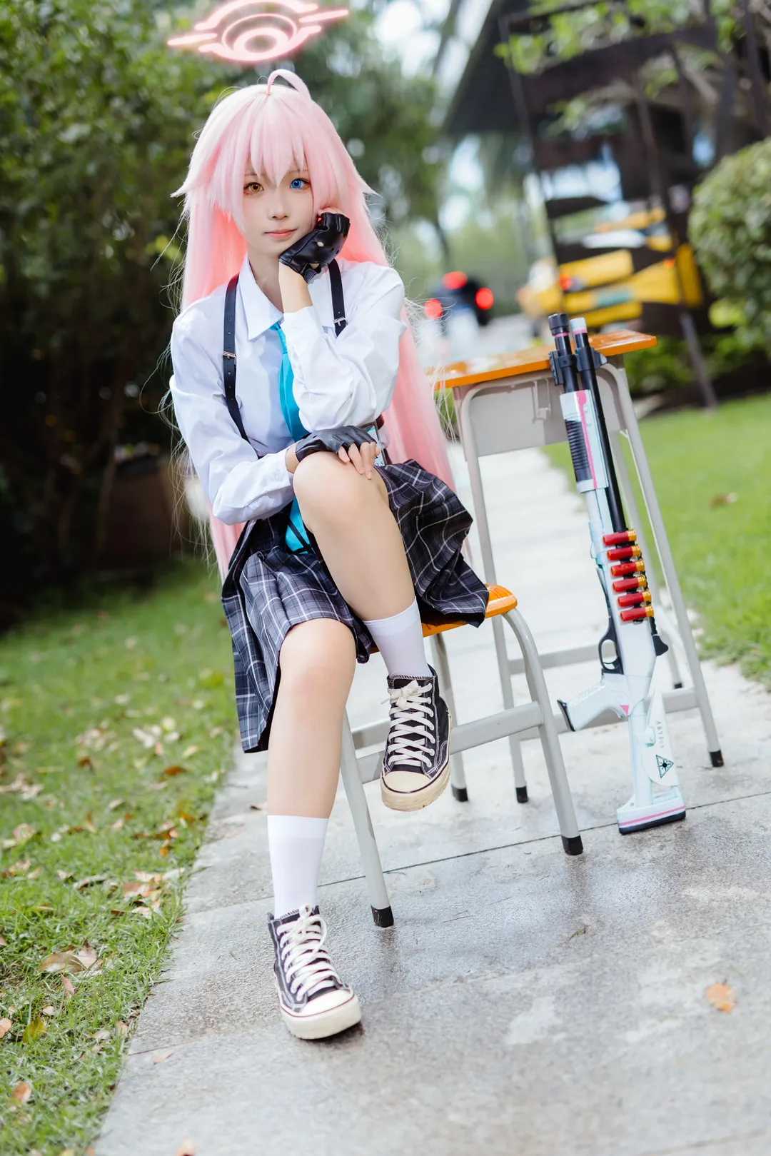 【小鸟游星野cos】广州萤火虫D2，户外校园的慵懒日常