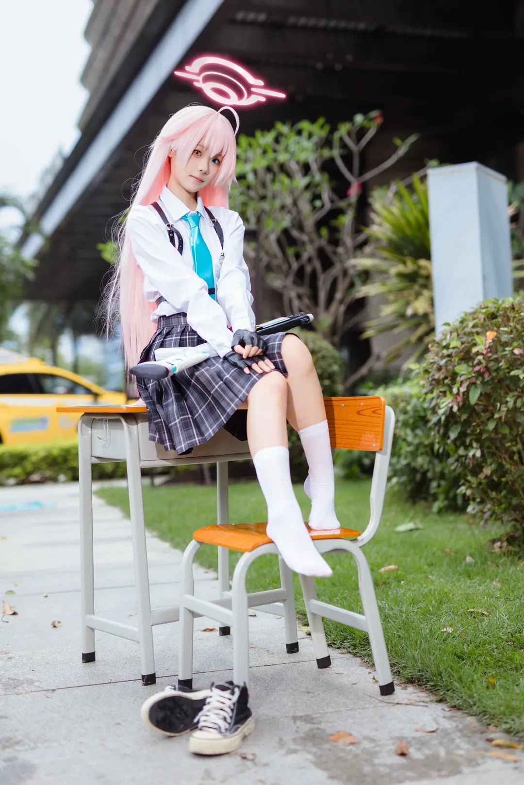 【小鸟游星野cos】广州萤火虫D2，户外校园的慵懒日常 - 第 8 张