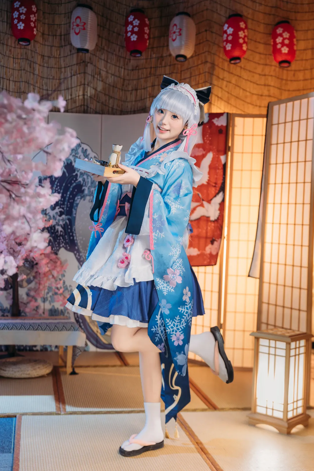 【神里绫华cos】稻妻的雪与樱，在这间和室里片刻停留 - 第 11 张