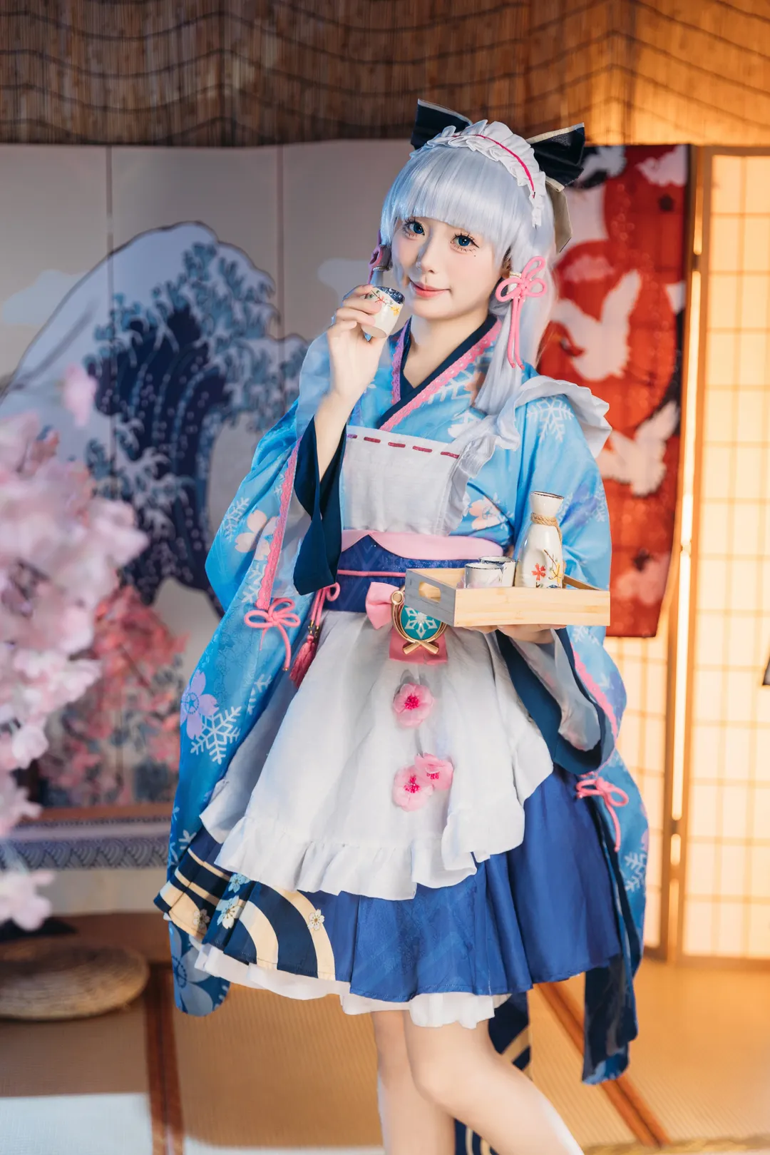 【神里绫华cos】稻妻的雪与樱，在这间和室里片刻停留 - 第 12 张