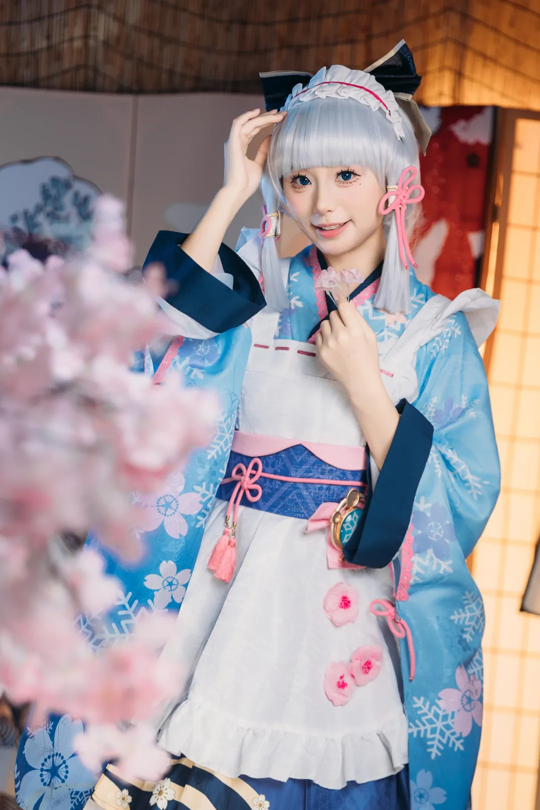 【神里绫华cos】稻妻的雪与樱，在这间和室里片刻停留 - 第 2 张