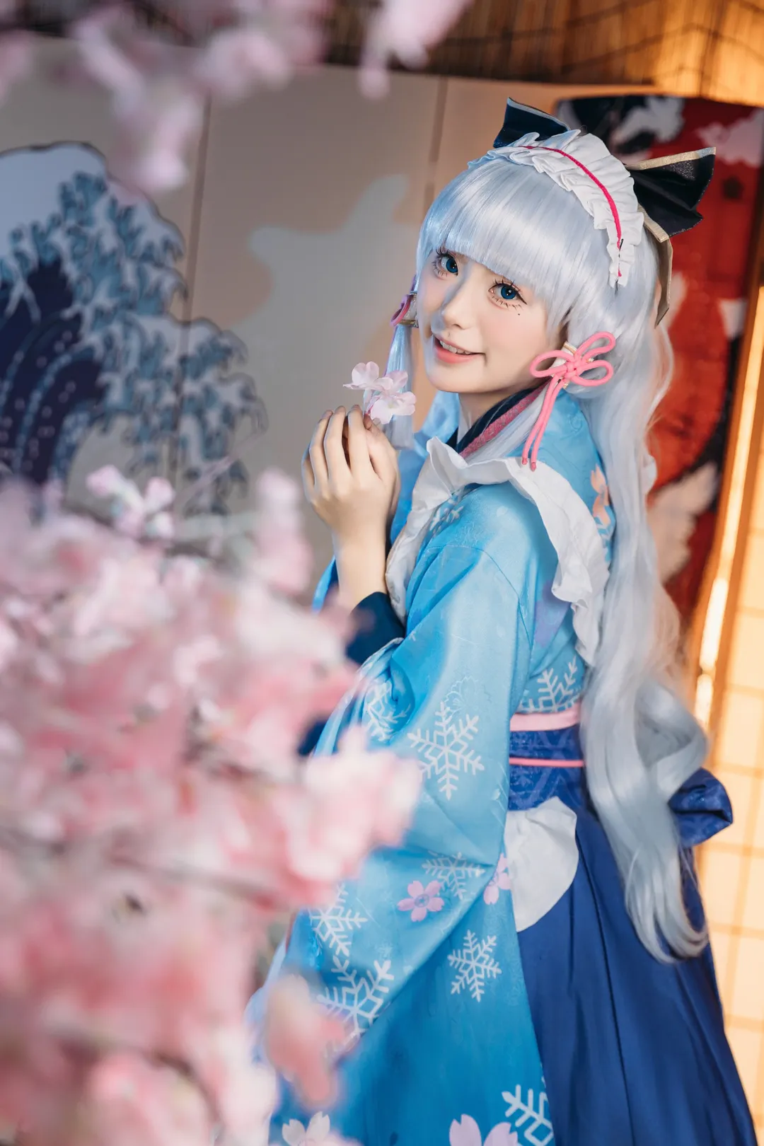 【神里绫华cos】稻妻的雪与樱，在这间和室里片刻停留 - 第 3 张