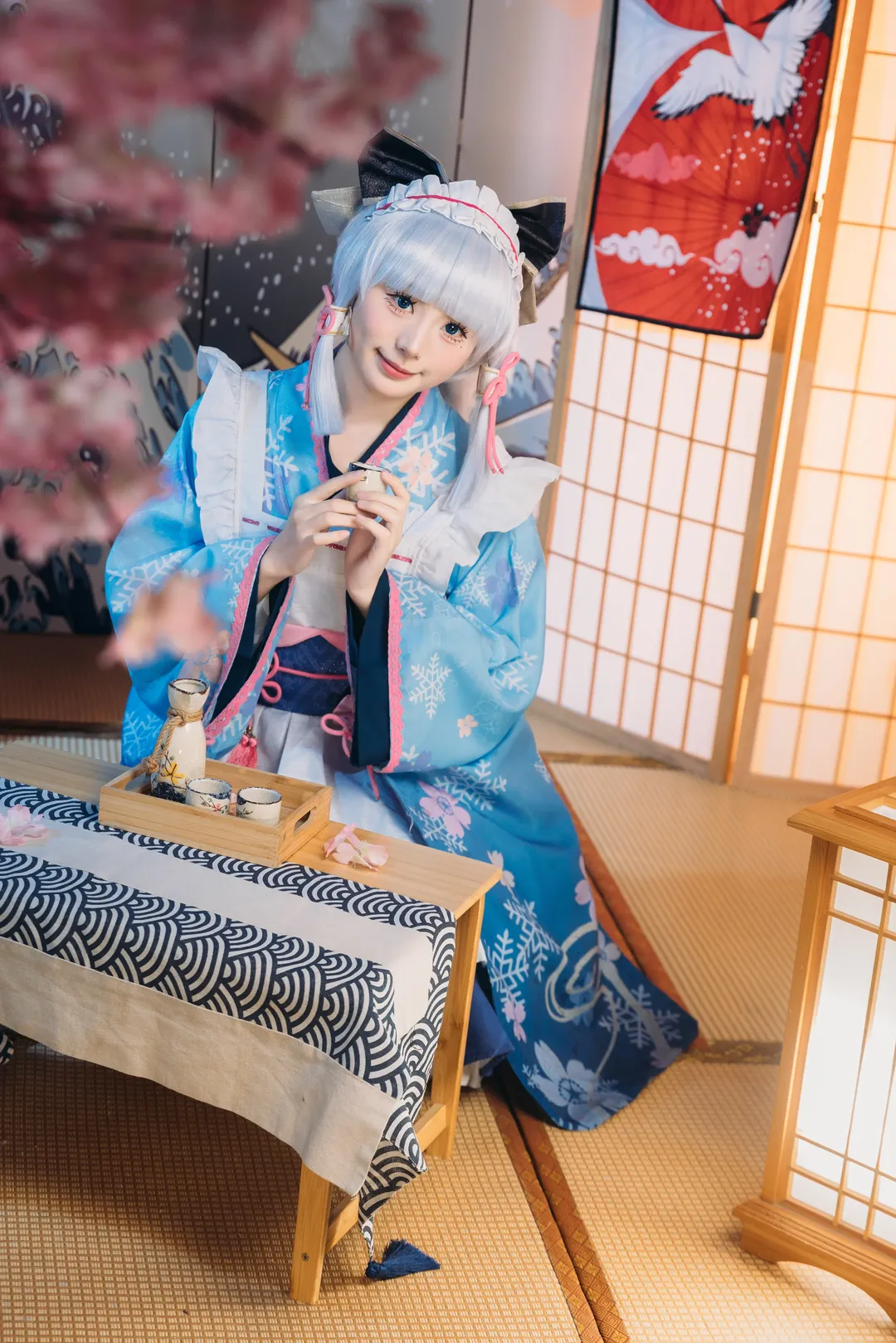 【神里绫华cos】稻妻的雪与樱，在这间和室里片刻停留 - 第 4 张