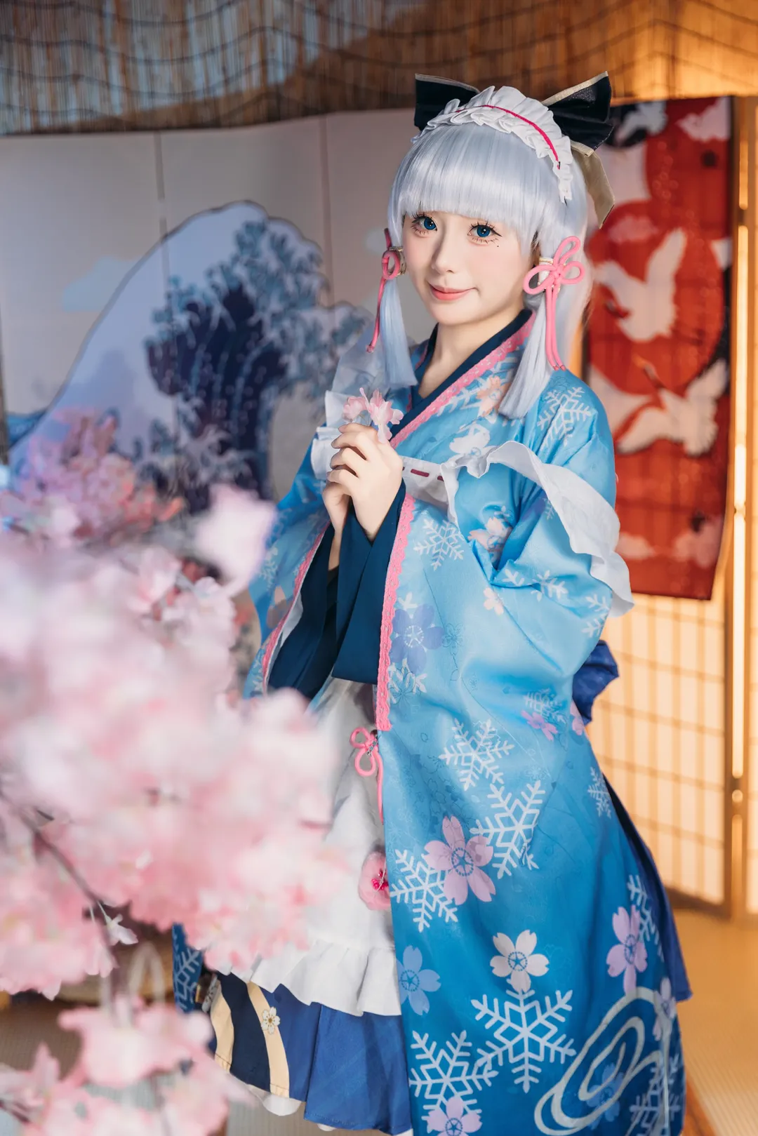 【神里绫华cos】稻妻的雪与樱，在这间和室里片刻停留 - 第 5 张