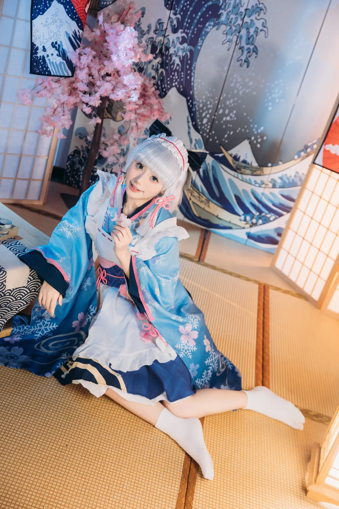 【神里绫华cos】稻妻的雪与樱，在这间和室里片刻停留 - 第 6 张