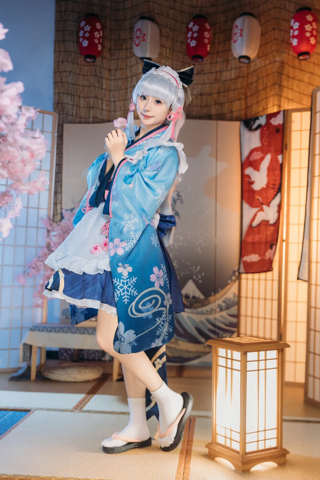 【神里绫华cos】稻妻的雪与樱，在这间和室里片刻停留 - 第 7 张