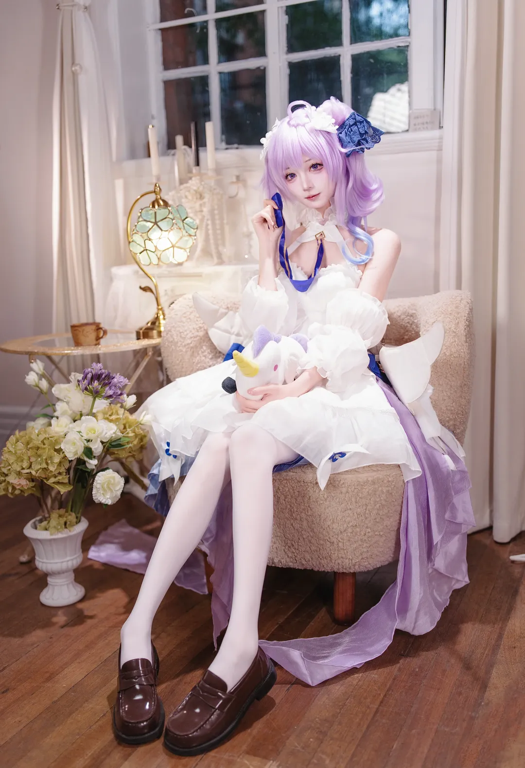【独角兽cos】碧蓝航线的梦幻复古风，白丝与蓬蓬裙的少女感