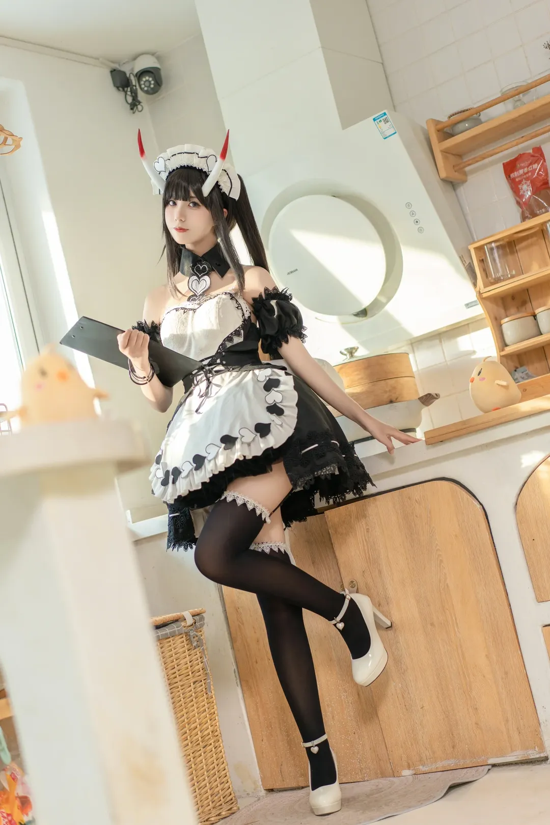 【碧蓝航线能代cos】居家厨房里的女仆服务时间