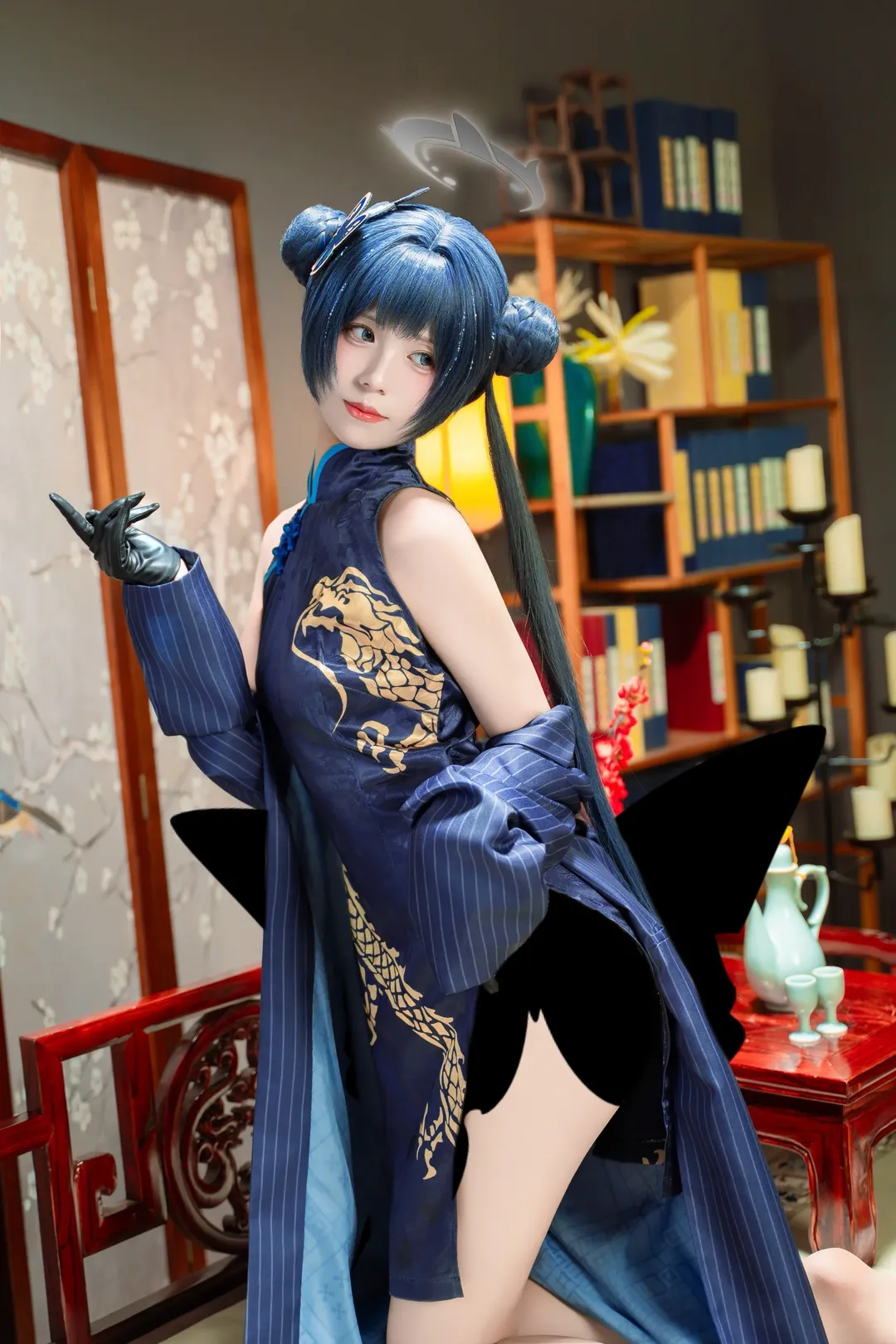 【龍華妃咲cos】蔚藍檔案中式優雅與自信特寫 - 第 1 張