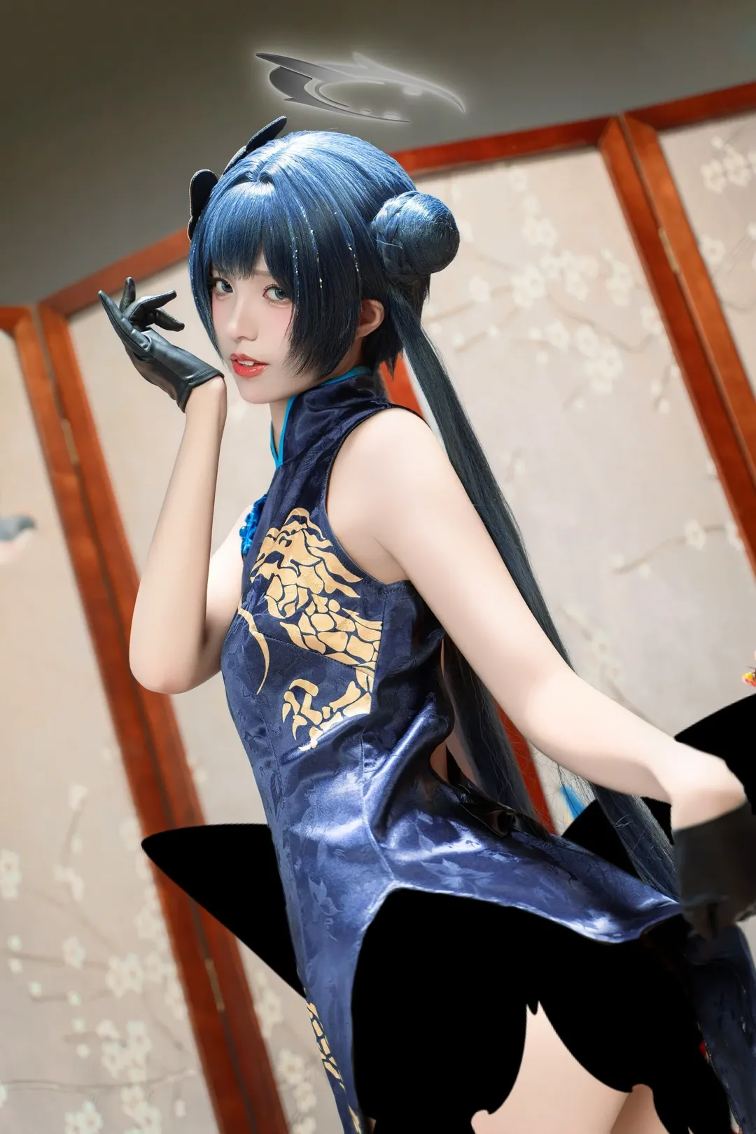 【龙华妃咲cos】蔚蓝档案中式优雅与自信特写