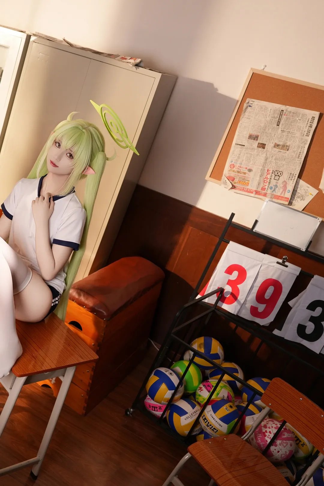 【橘光橘望cos】铁道双子的蔚蓝档案体操服日常 - 第 2 张