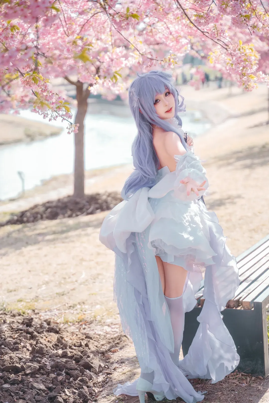 【独角兽cos】碧蓝航线，在樱花树林里留下这一季的美好 - 第 12 张