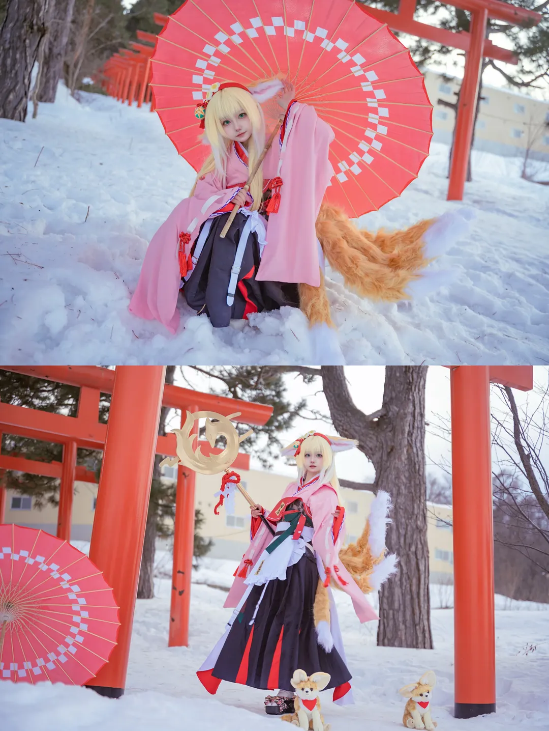 【铃兰cos】明日方舟雪景打卡，去晚了天黑也圆梦了 - 第 1 张
