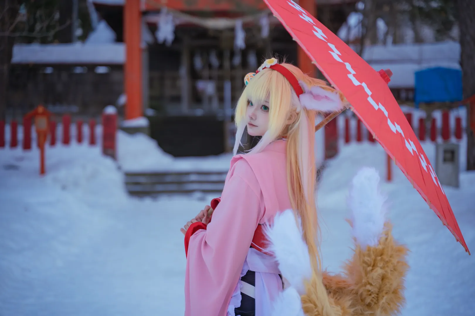【铃兰cos】明日方舟雪景打卡，去晚了天黑也圆梦了 - 第 8 张