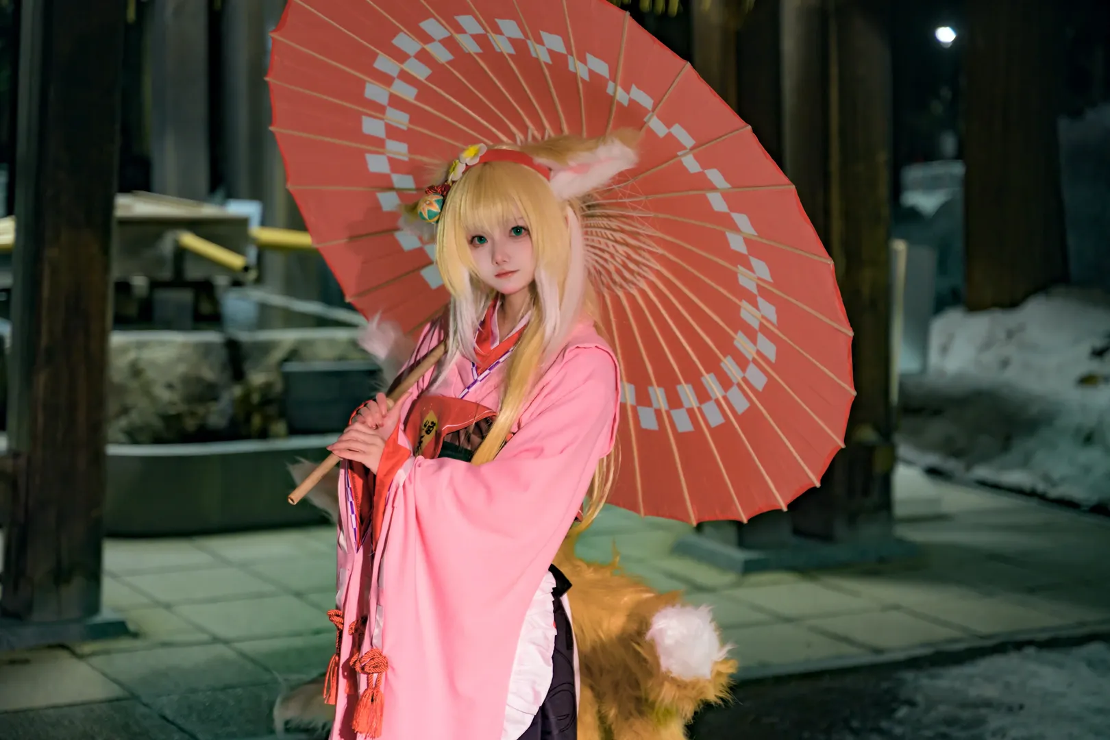 【铃兰cos】明日方舟雪景打卡，去晚了天黑也圆梦了 - 第 9 张