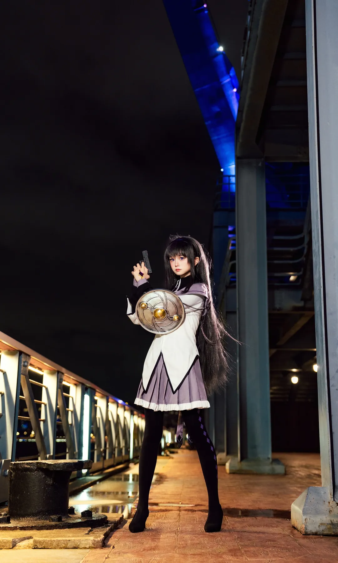【曉美焰cos】魔法少女小圓的夜色橋畔直出 - 第 4 張