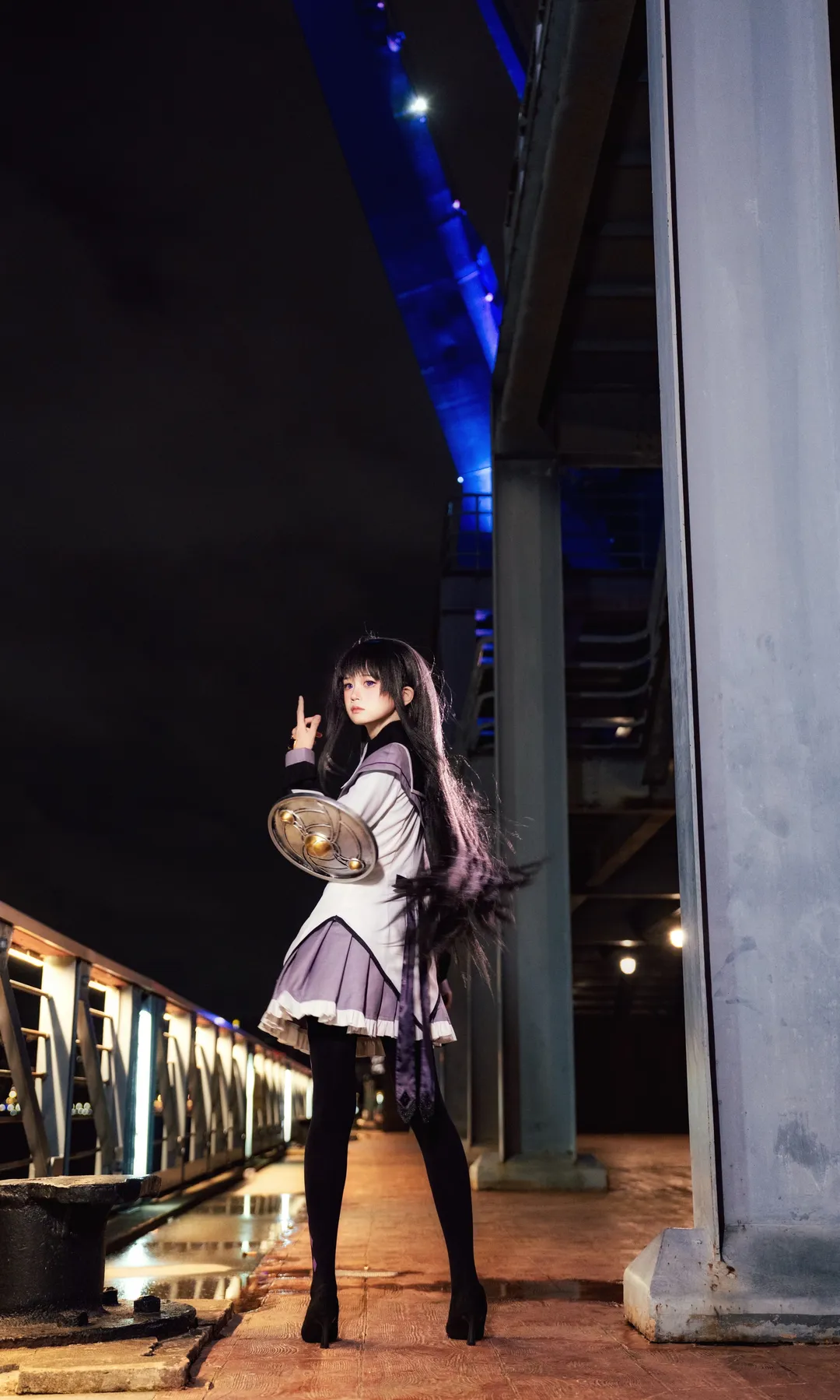 【曉美焰cos】魔法少女小圓的夜色橋畔直出 - 第 7 張