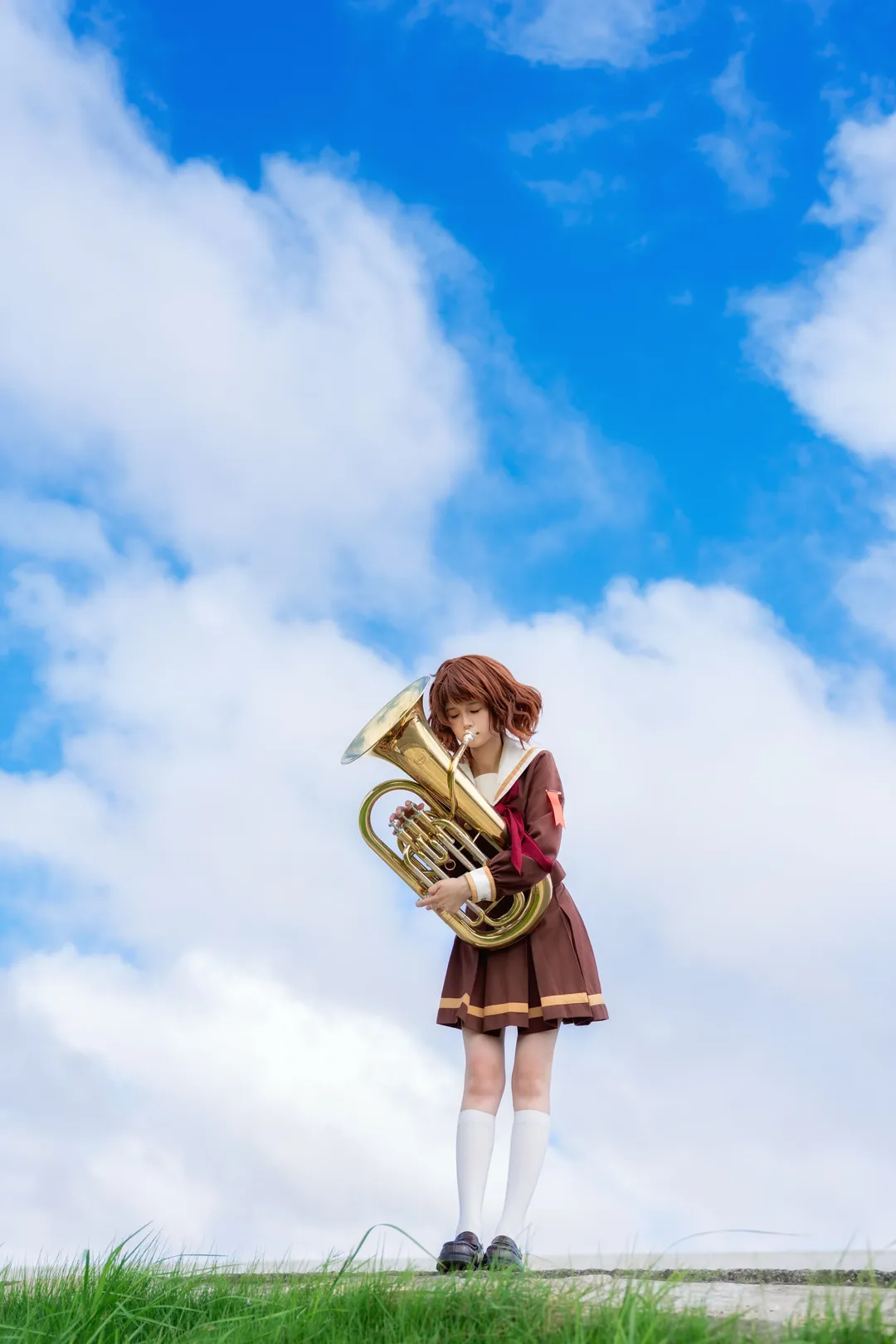 【黄前久美子cos】拿着上低音号在海边奔跑的夏日体验 - 第 7 张