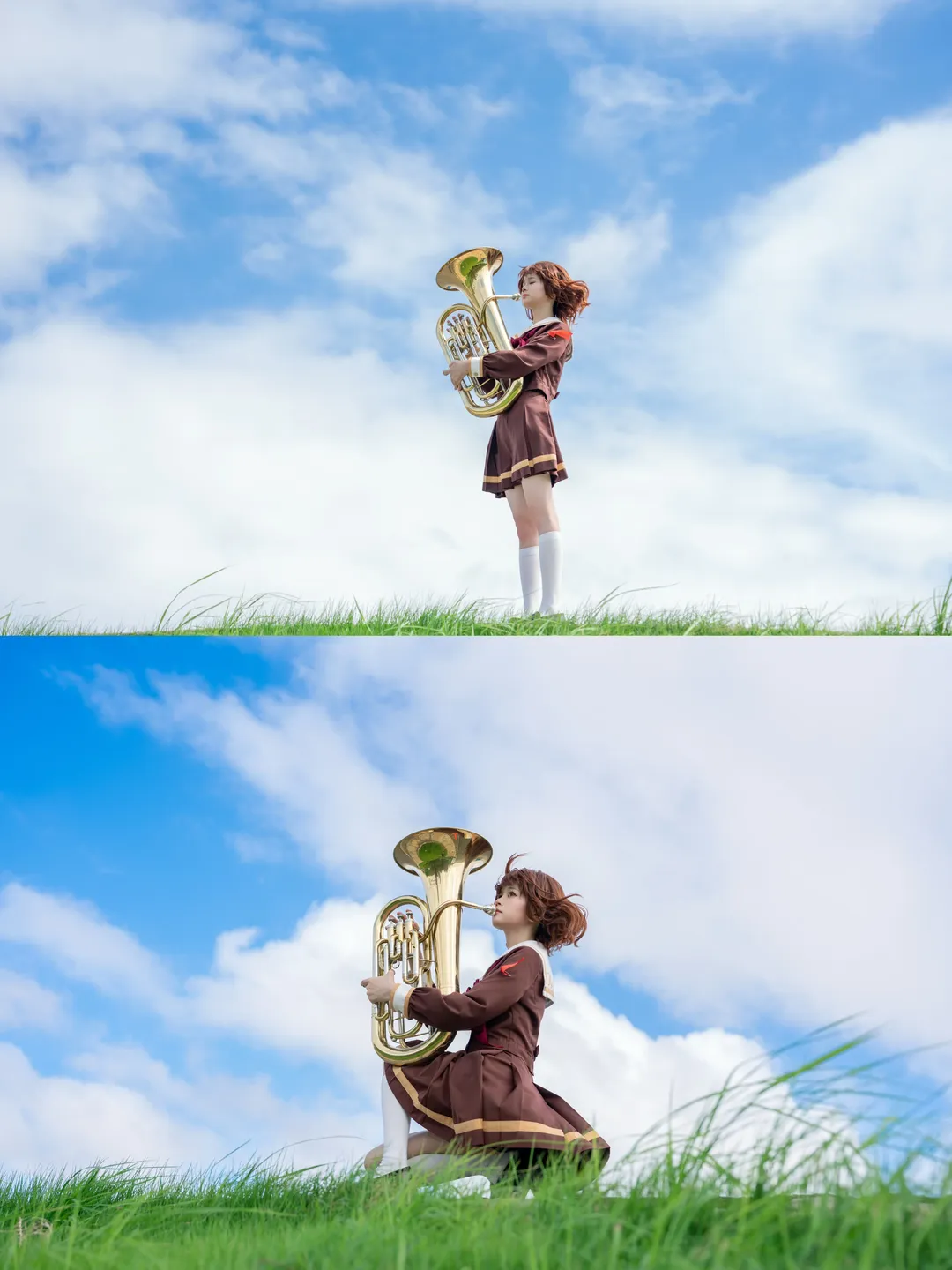 【黄前久美子cos】拿着上低音号在海边奔跑的夏日体验 - 第 8 张