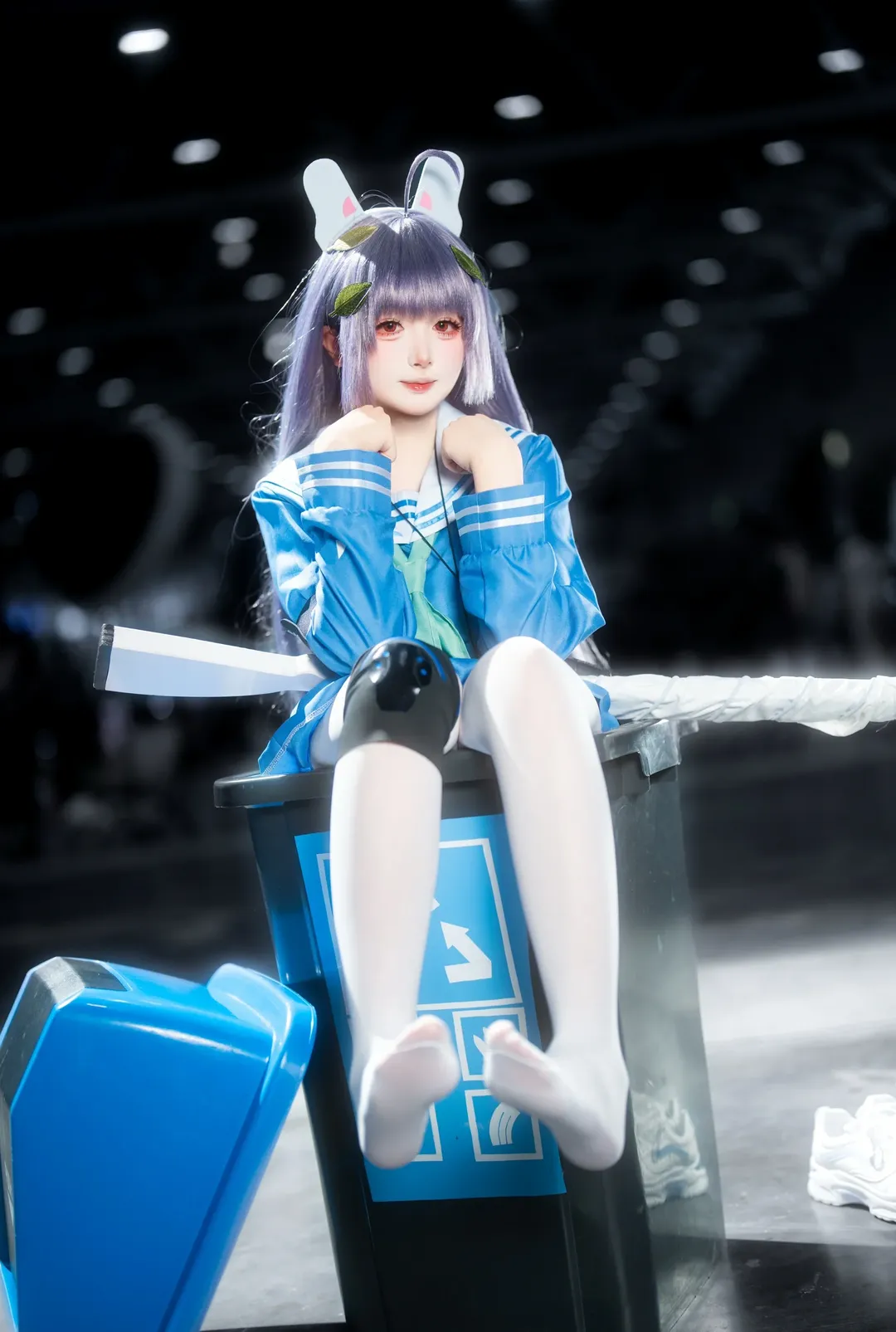 【霞沢美遊cos】蔚藍檔案 垃圾桶裡長出的兔耳少女 - 第 2 張